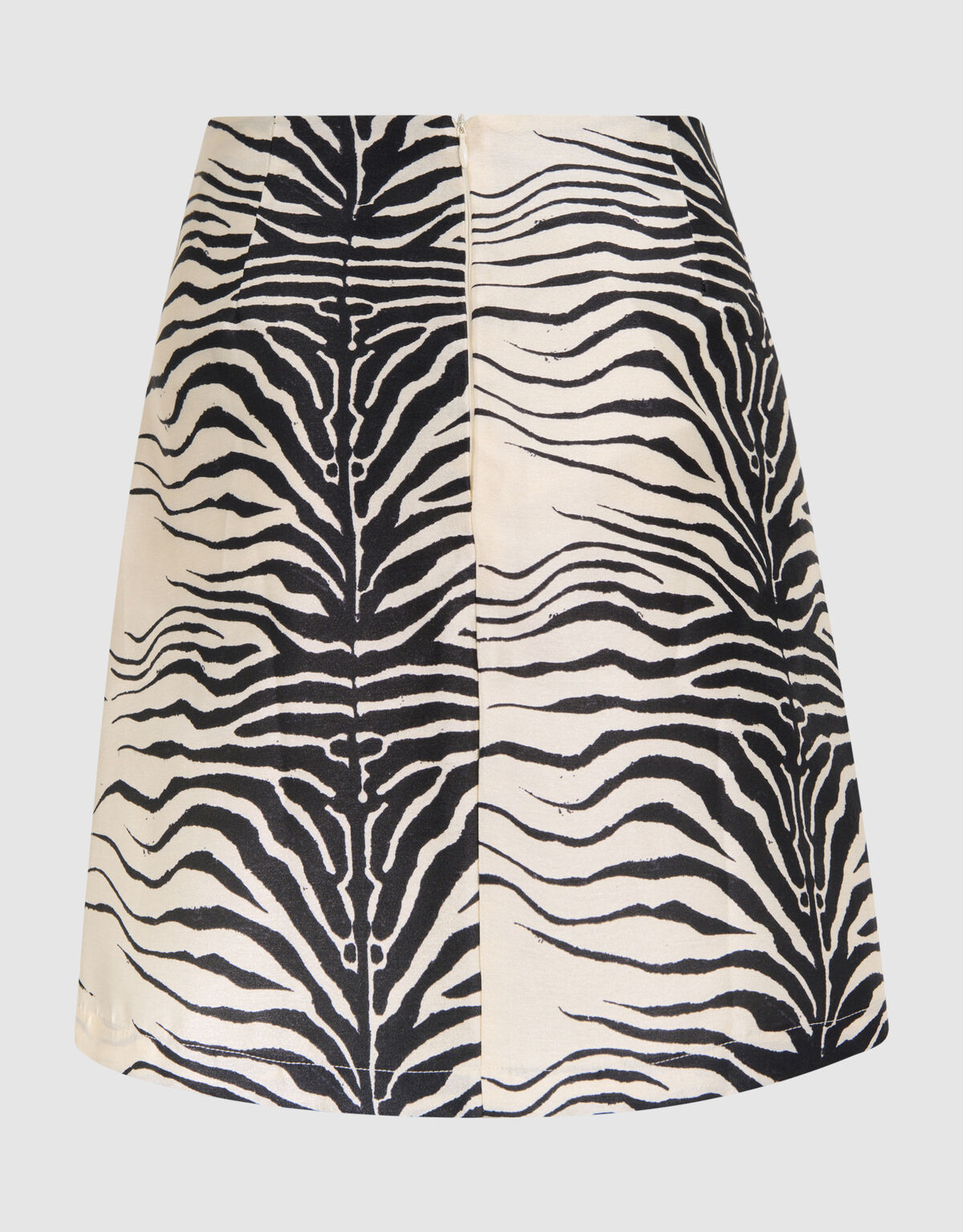 Zebra Print Mini Rok Zwart/Gebroken Wit SHOEBY WOMEN