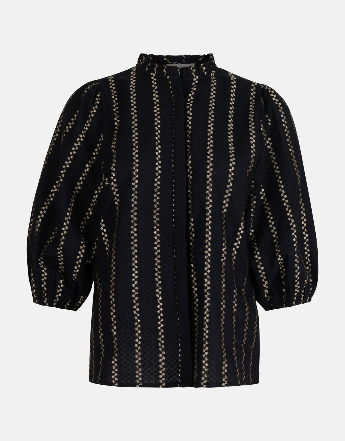 Geborduurde Print Top Zwart SHOEBY WOMEN