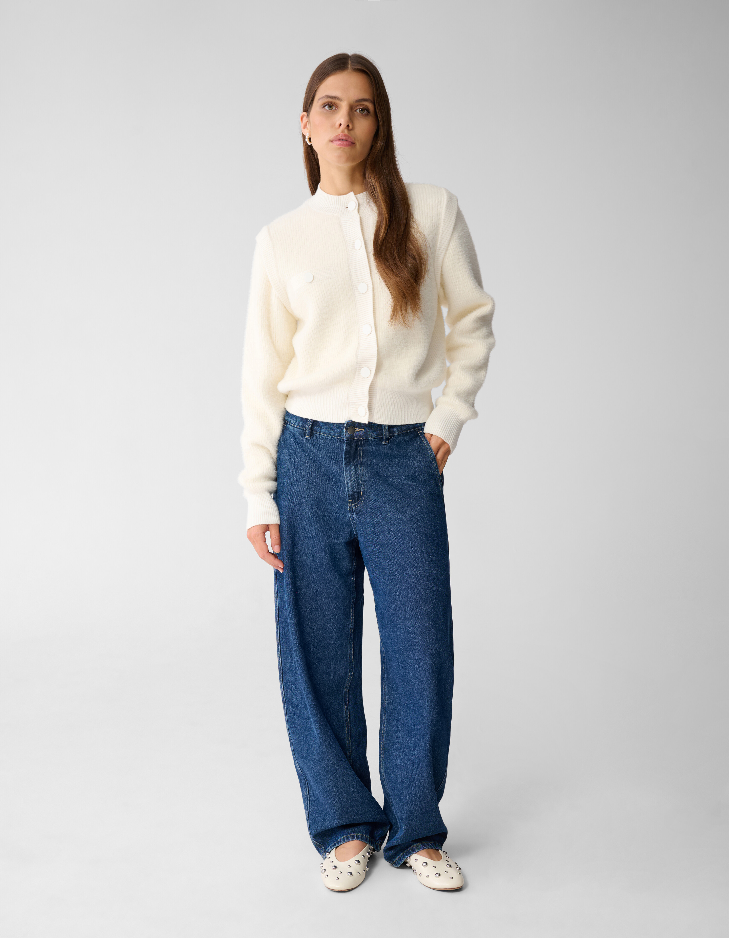Button Vest Gebroken Wit By Mieke SHOEBY WOMEN