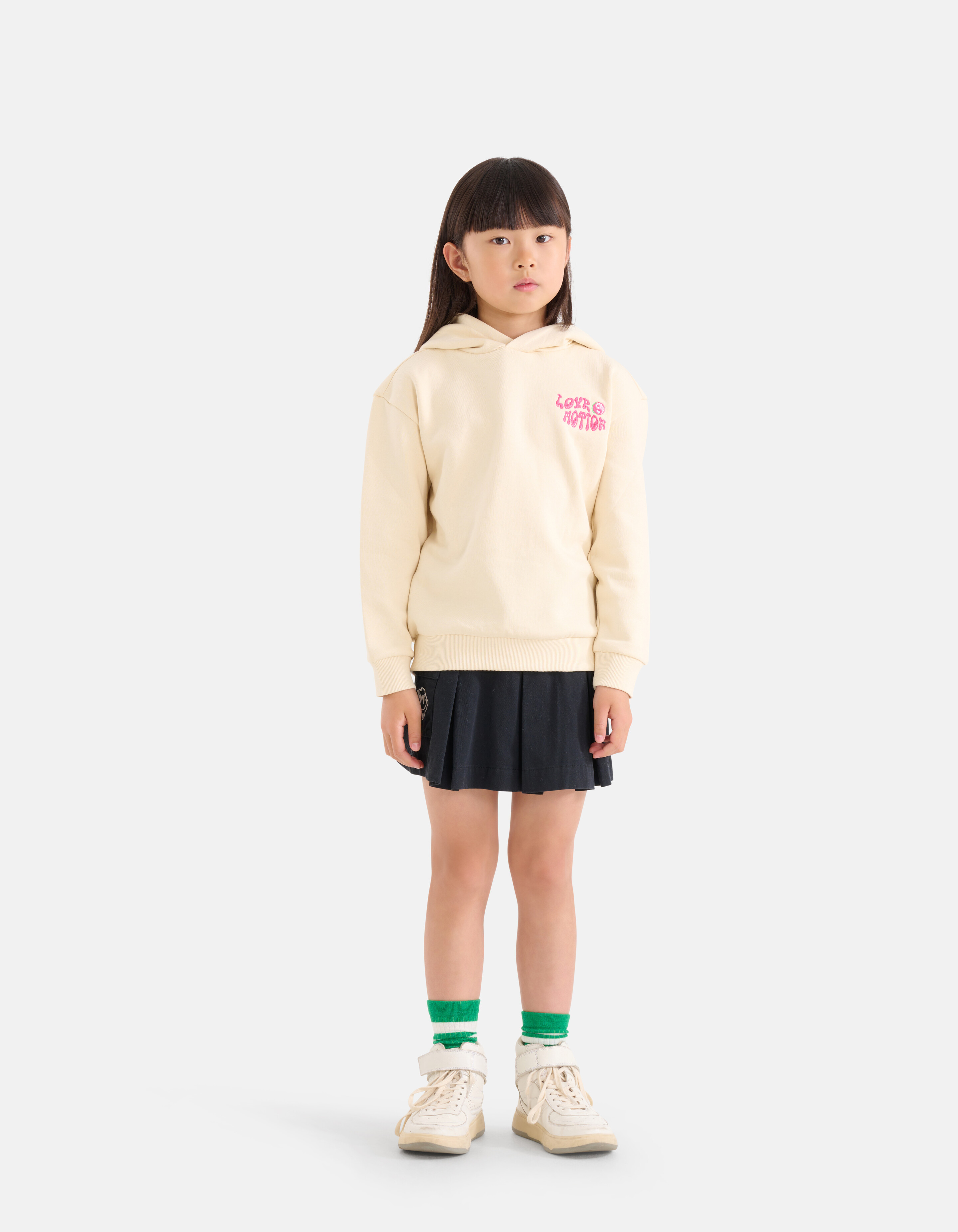 Grafische Hoodie Gebroken Wit SHOEBY GIRLS