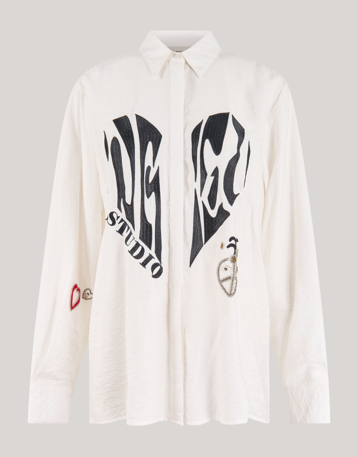 Creative Embro Blouse Gebroken Wit SHOEBY WOMEN