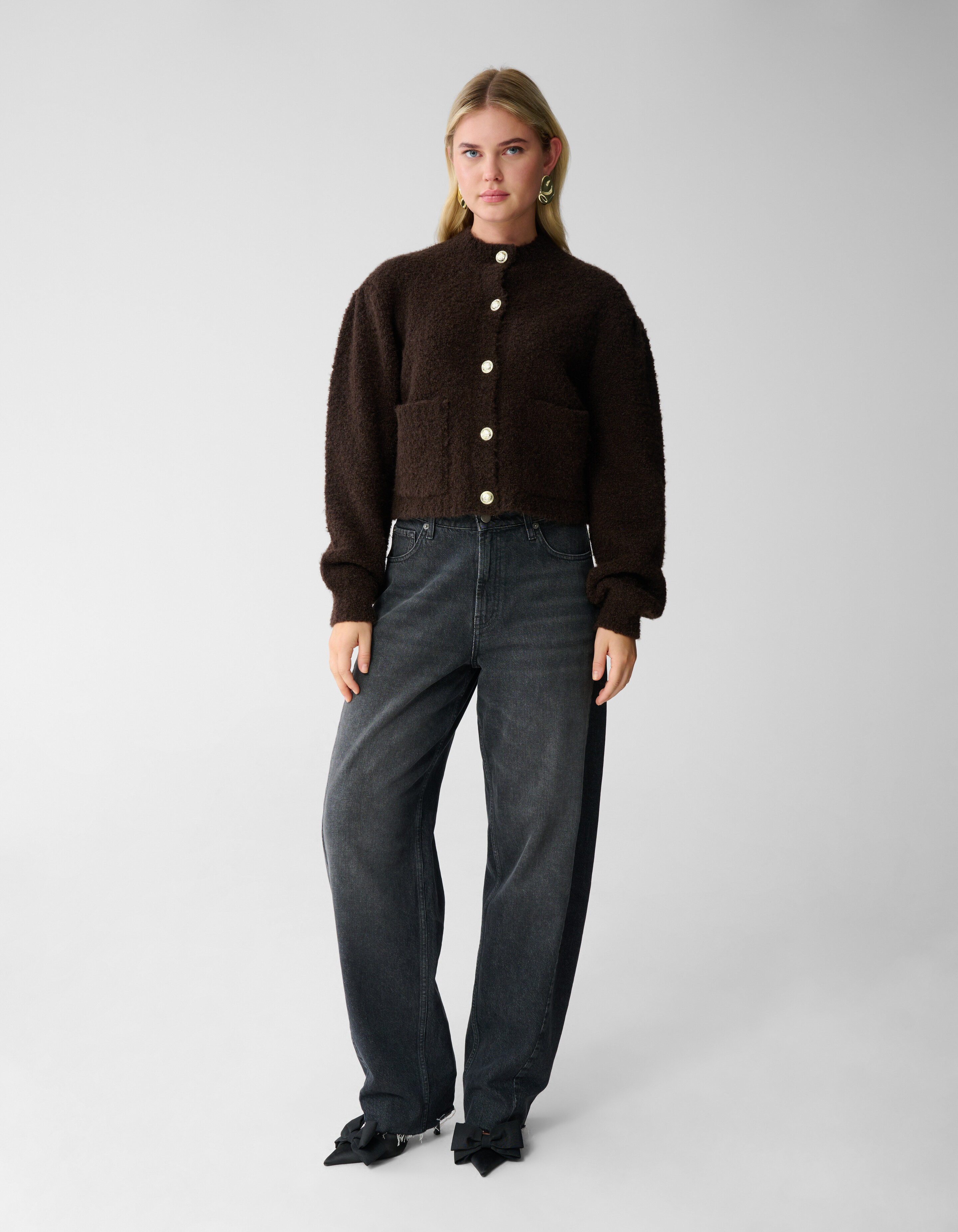Teddy Knit Vest Bruin SHOEBY WOMEN