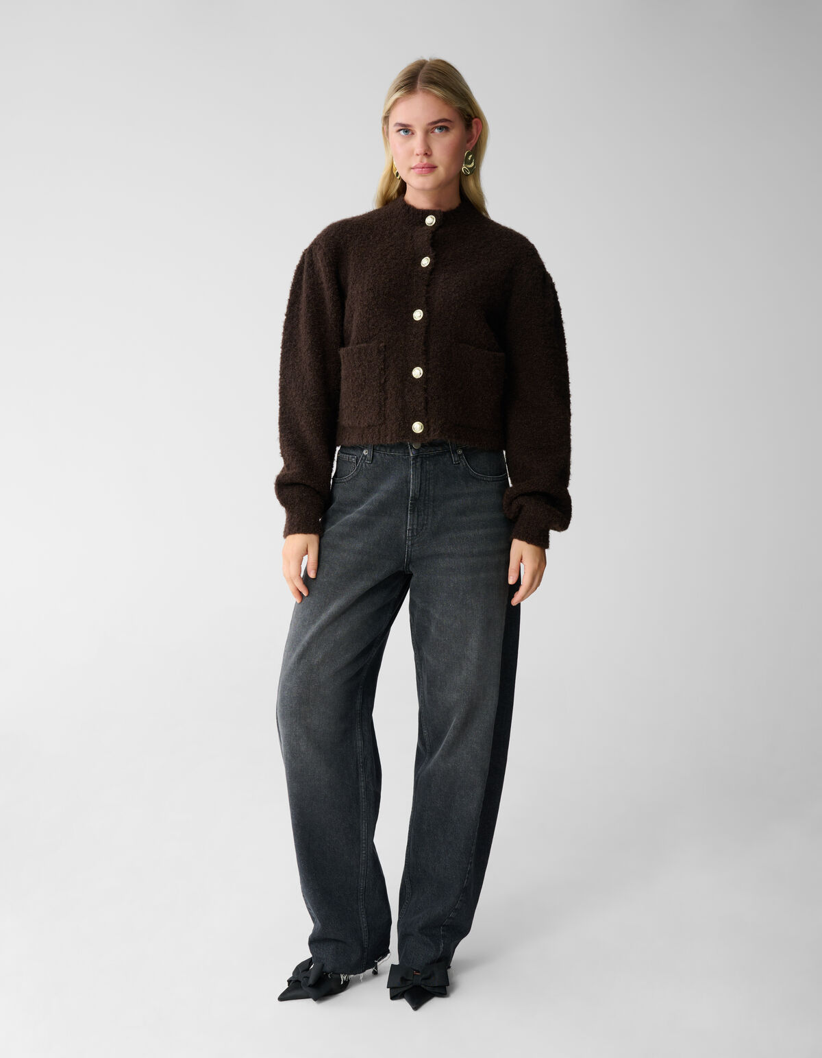 Teddy Knit Vest Bruin SHOEBY WOMEN