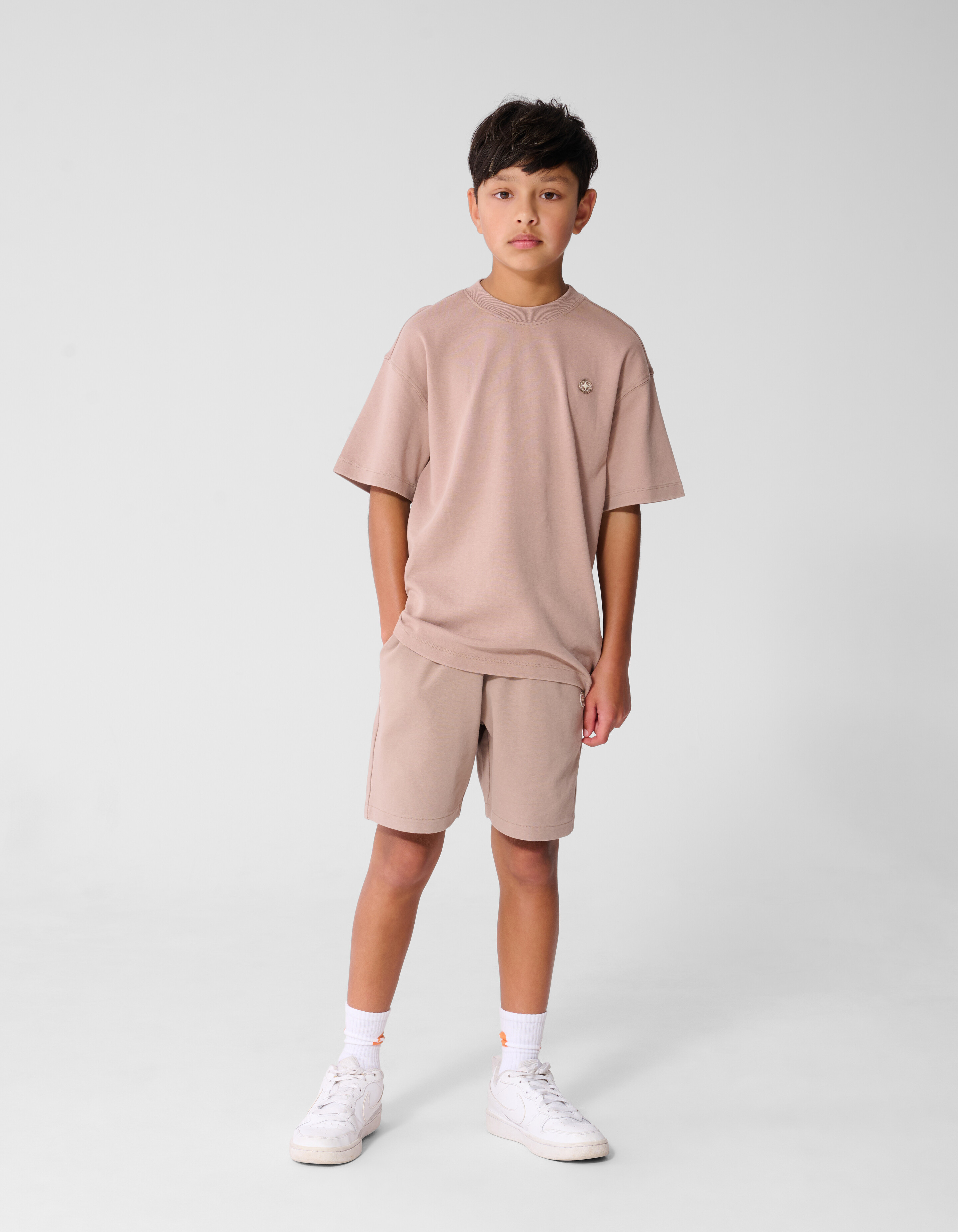 Spark Washed T-shirt Taupe SHOEBY BOYS