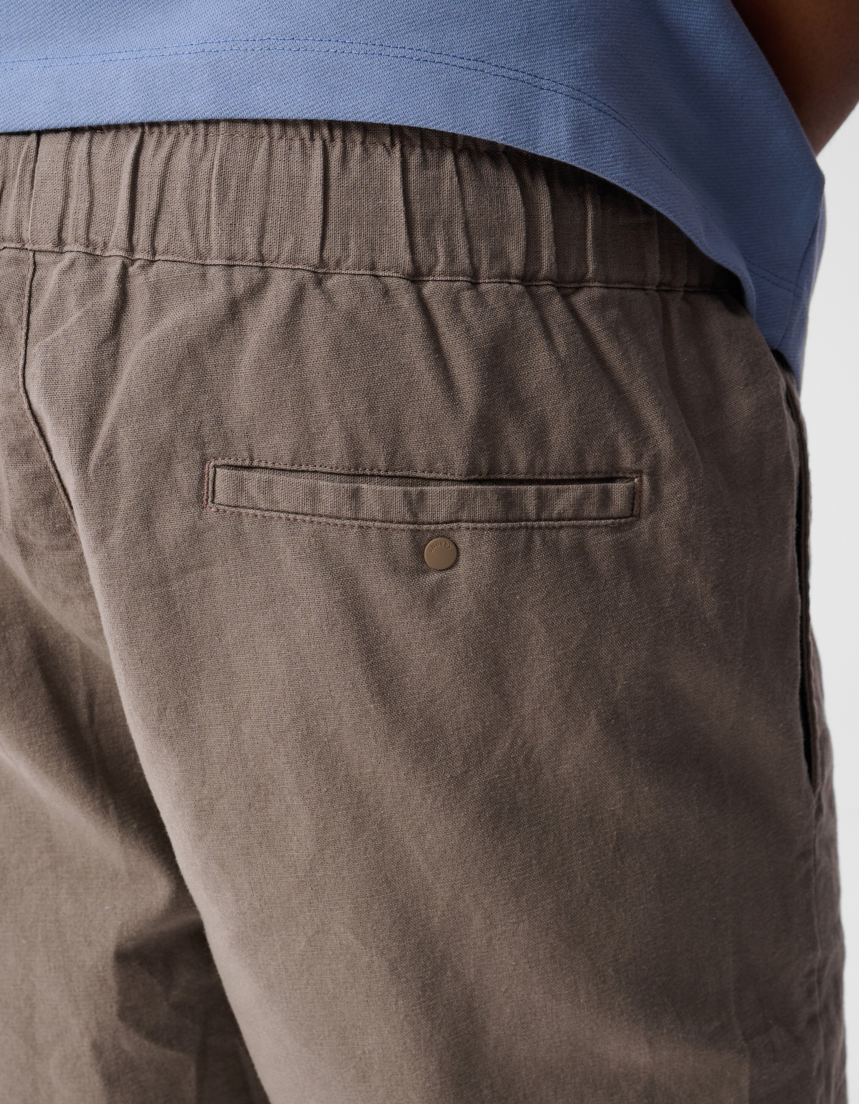 Linnen Short Lichtbruin SHOEBY MEN