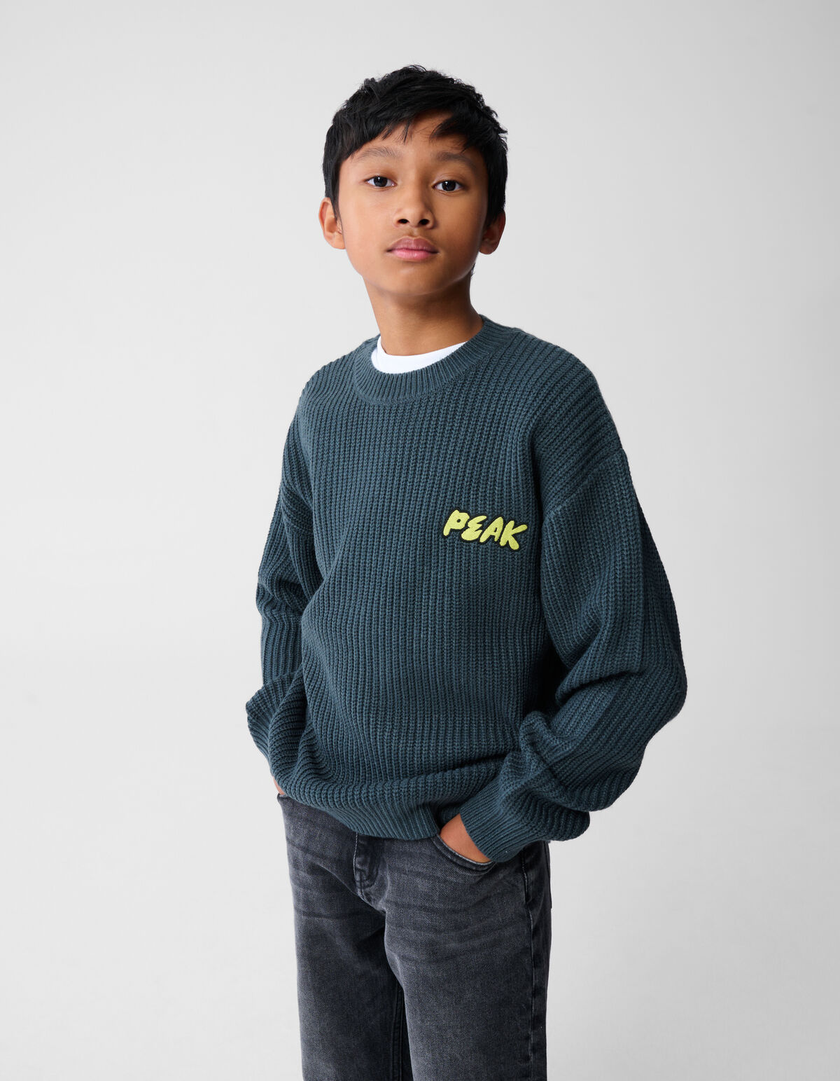 Peak Embroidery Gebreide Trui Groen SHOEBY BOYS