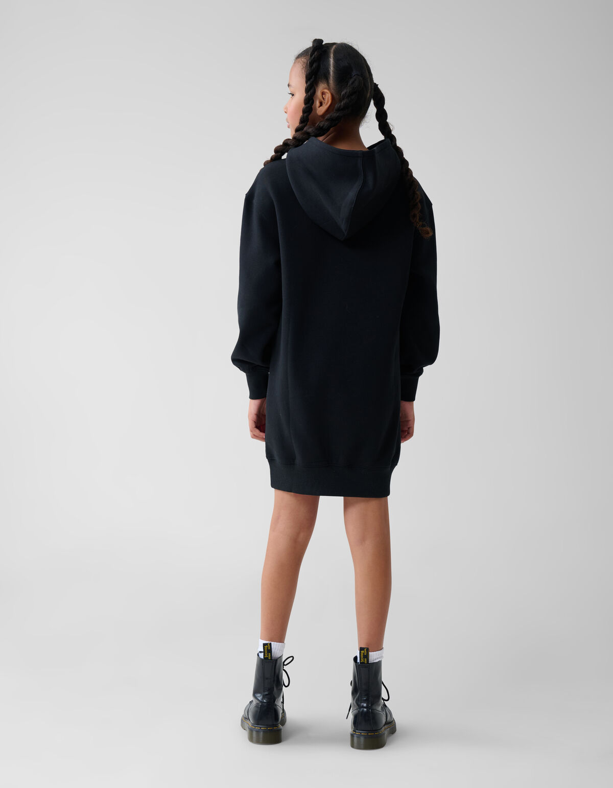 Artwork Hoodie Jurk Zwart SHOEBY GIRLS