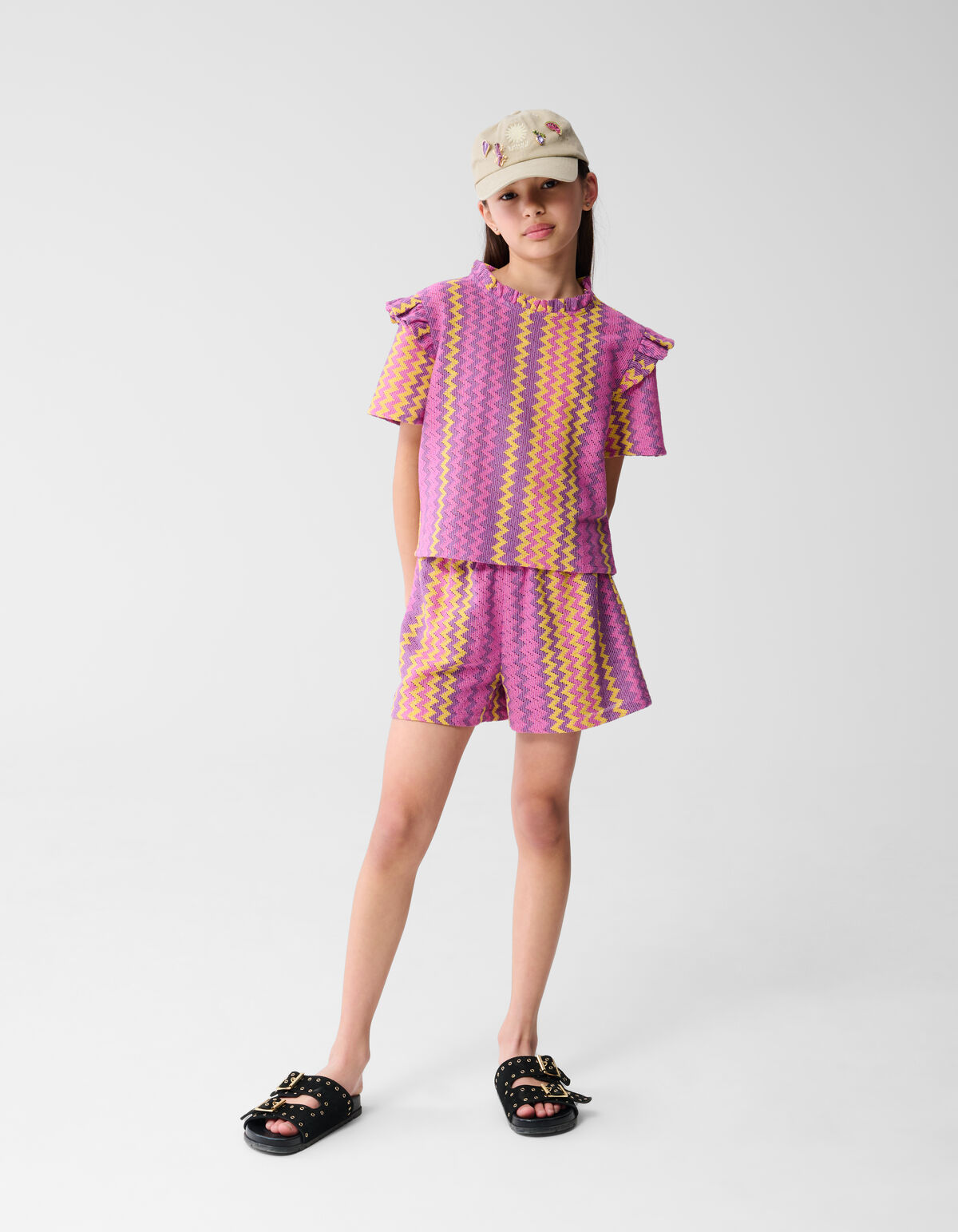 Zigzag Crochet Top Roze SHOEBY GIRLS