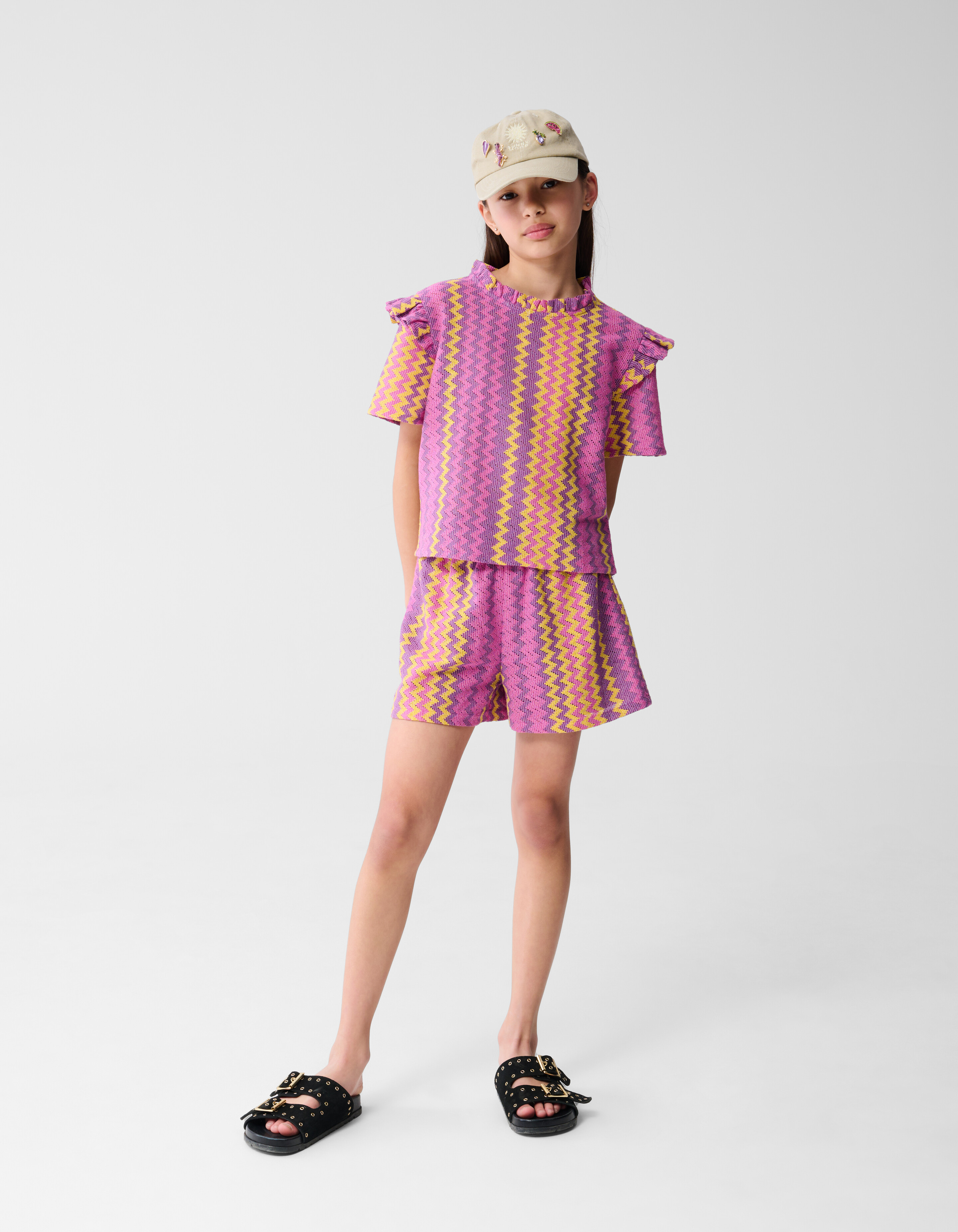 Zigzag Crochet Top Roze SHOEBY GIRLS