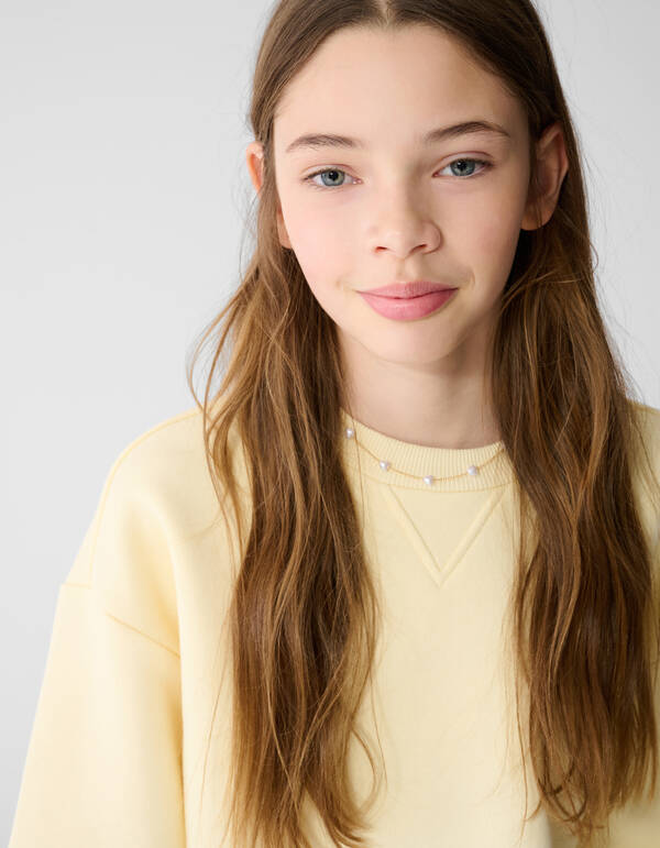 Big Sleeve Sweater Lichtgeel SHOEBY GIRLS