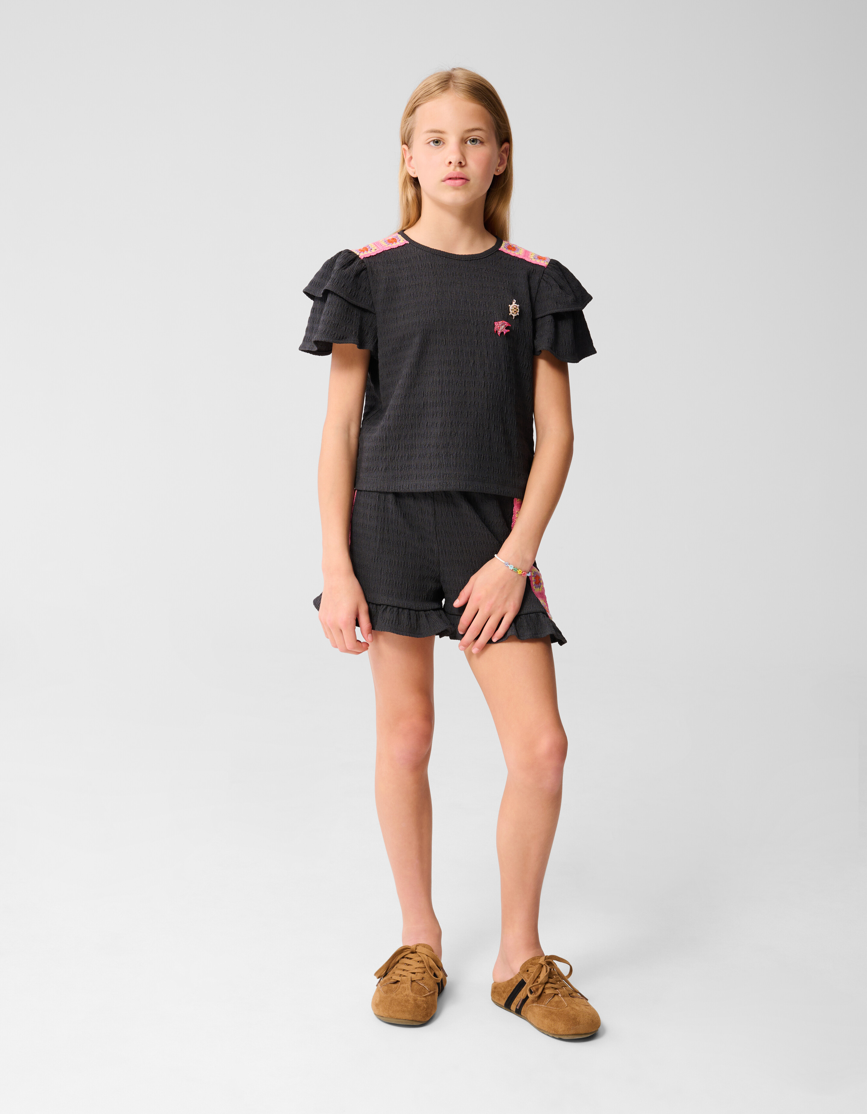 Crinkle Top Donkergrijs SHOEBY GIRLS