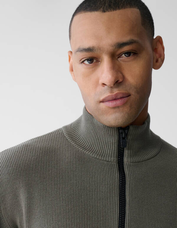 Half Zip Knit Trui Groen SHOEBY MEN