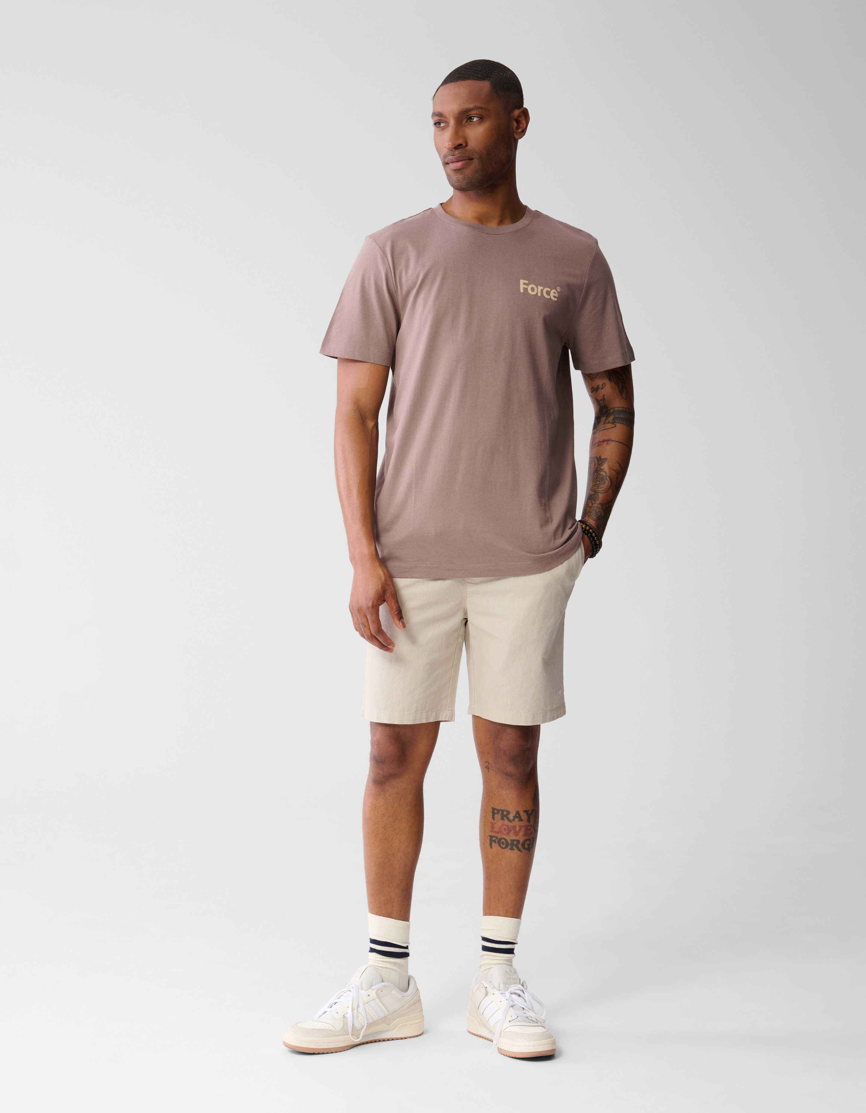 Force T-shirt Lichtbruin SHOEBY MEN