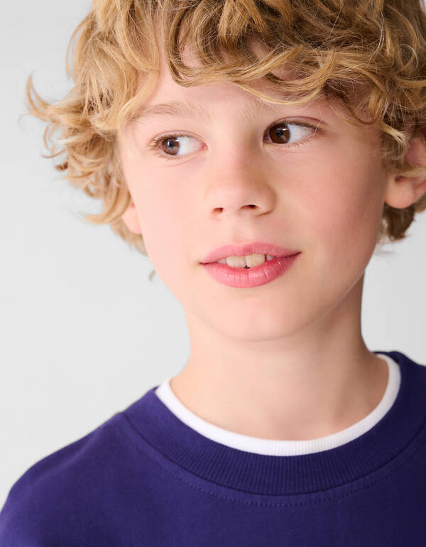 Fear None Artwork Sweater Paars SHOEBY BOYS