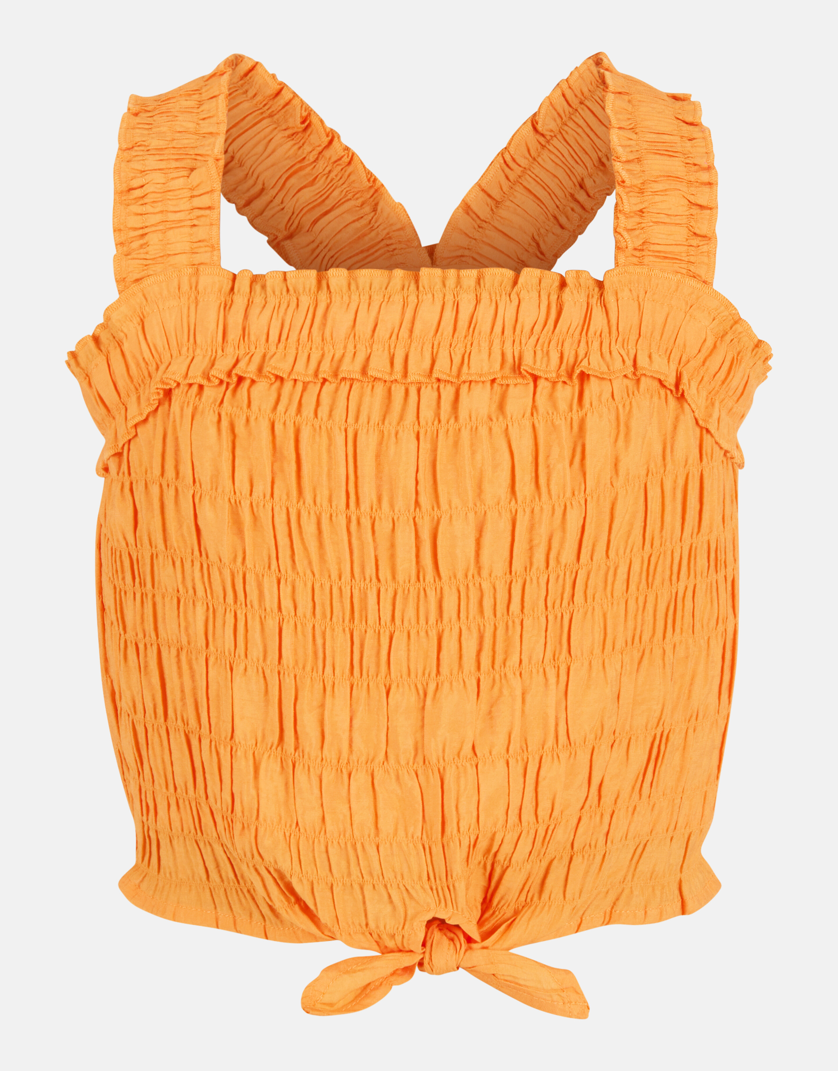 Seersucker Top Oranje SHOEBY GIRLS