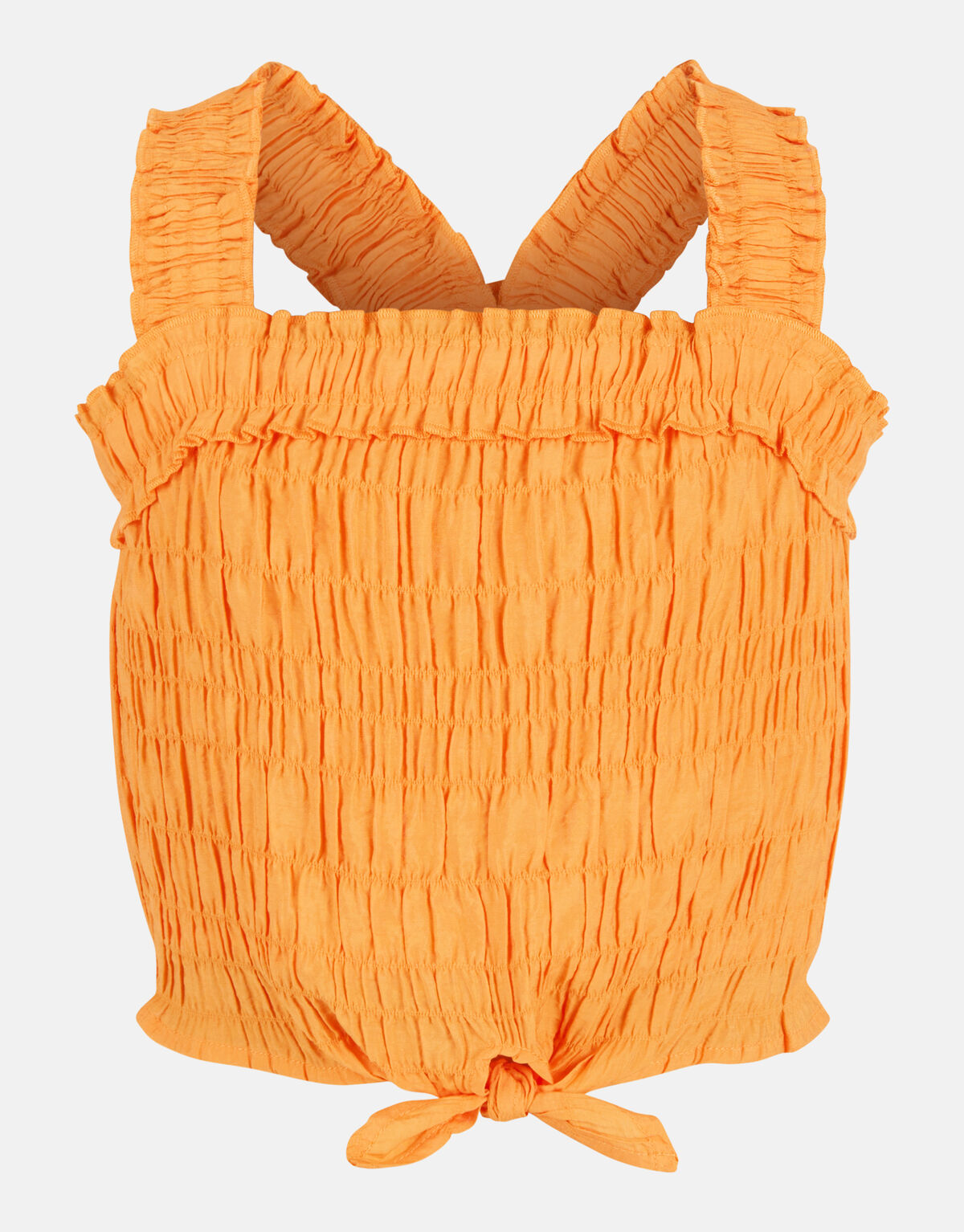 Seersucker Top Oranje SHOEBY GIRLS