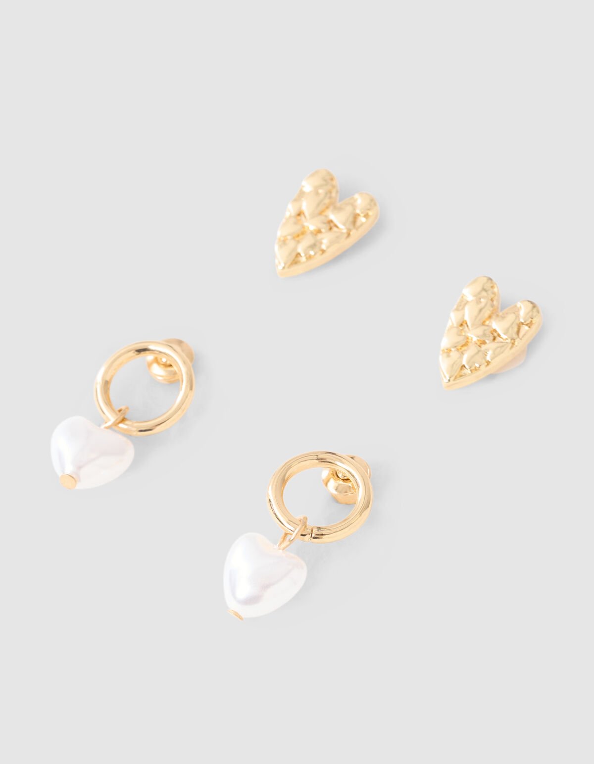 Heart Oorbellen Set Goud SHOEBY ACCESSOIRES