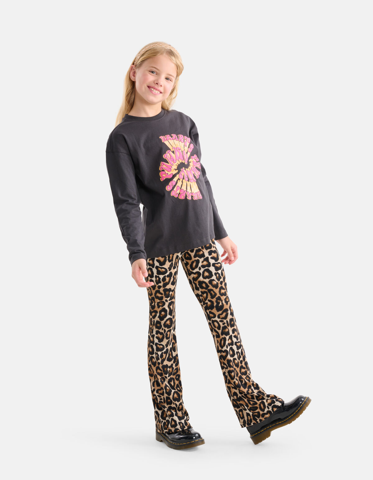 Artwork Longsleeve Donkergrijs SHOEBY GIRLS