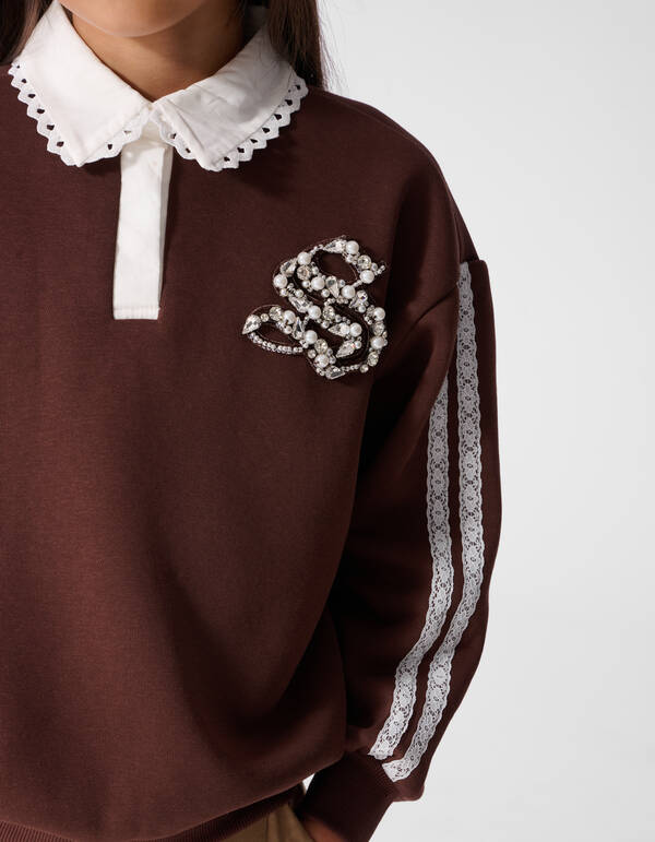 Oversized Polo Sweater Bruin SHOEBY GIRLS