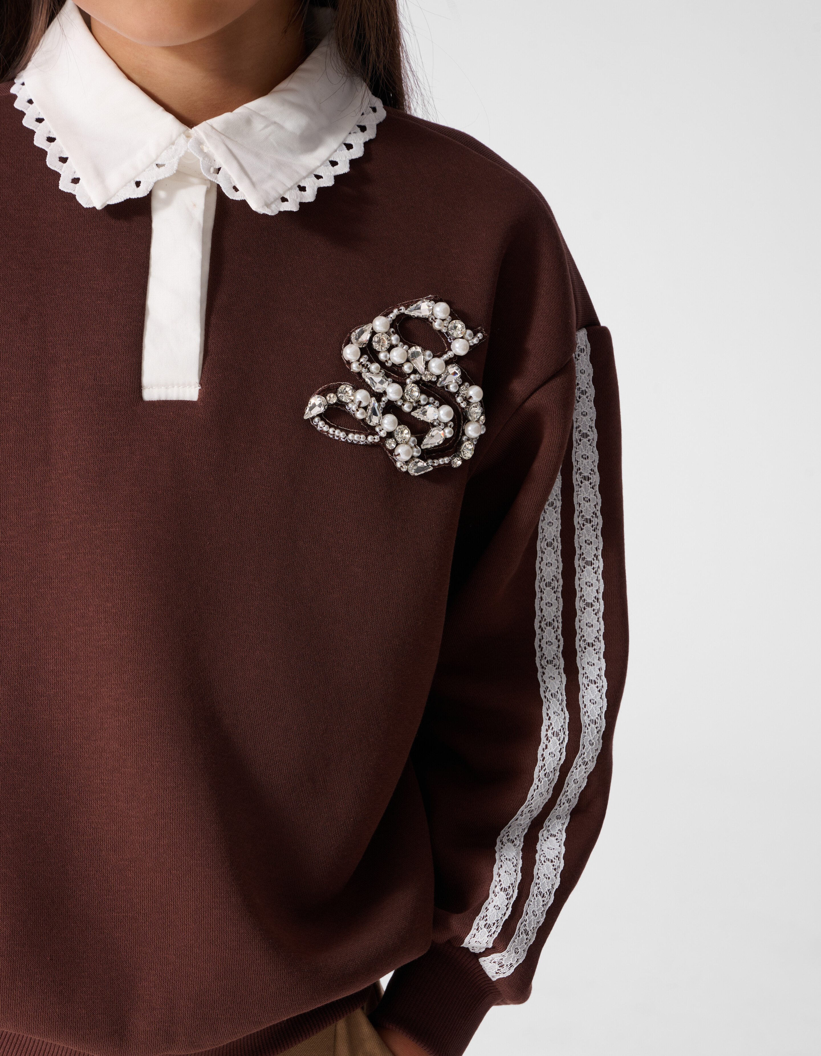 Oversized Polo Sweater Bruin SHOEBY GIRLS