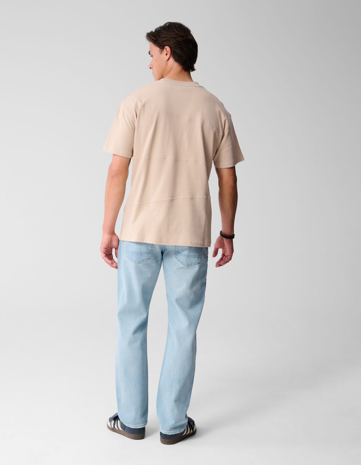 Mixed Lines Artwork T-shirt Zand SHOEBY MEN