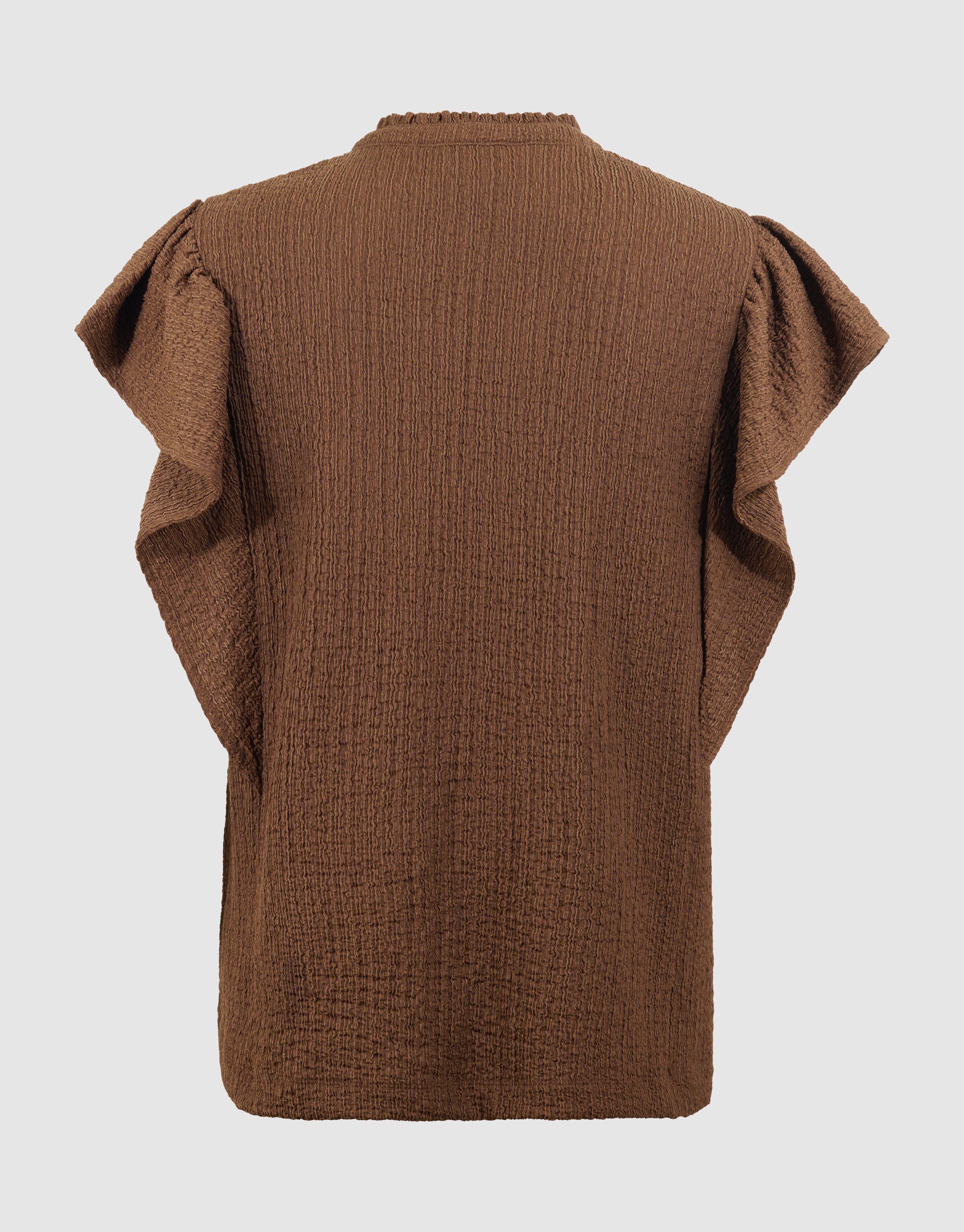 Crinkle Ruffle Top Bruin SHOEBY WOMEN