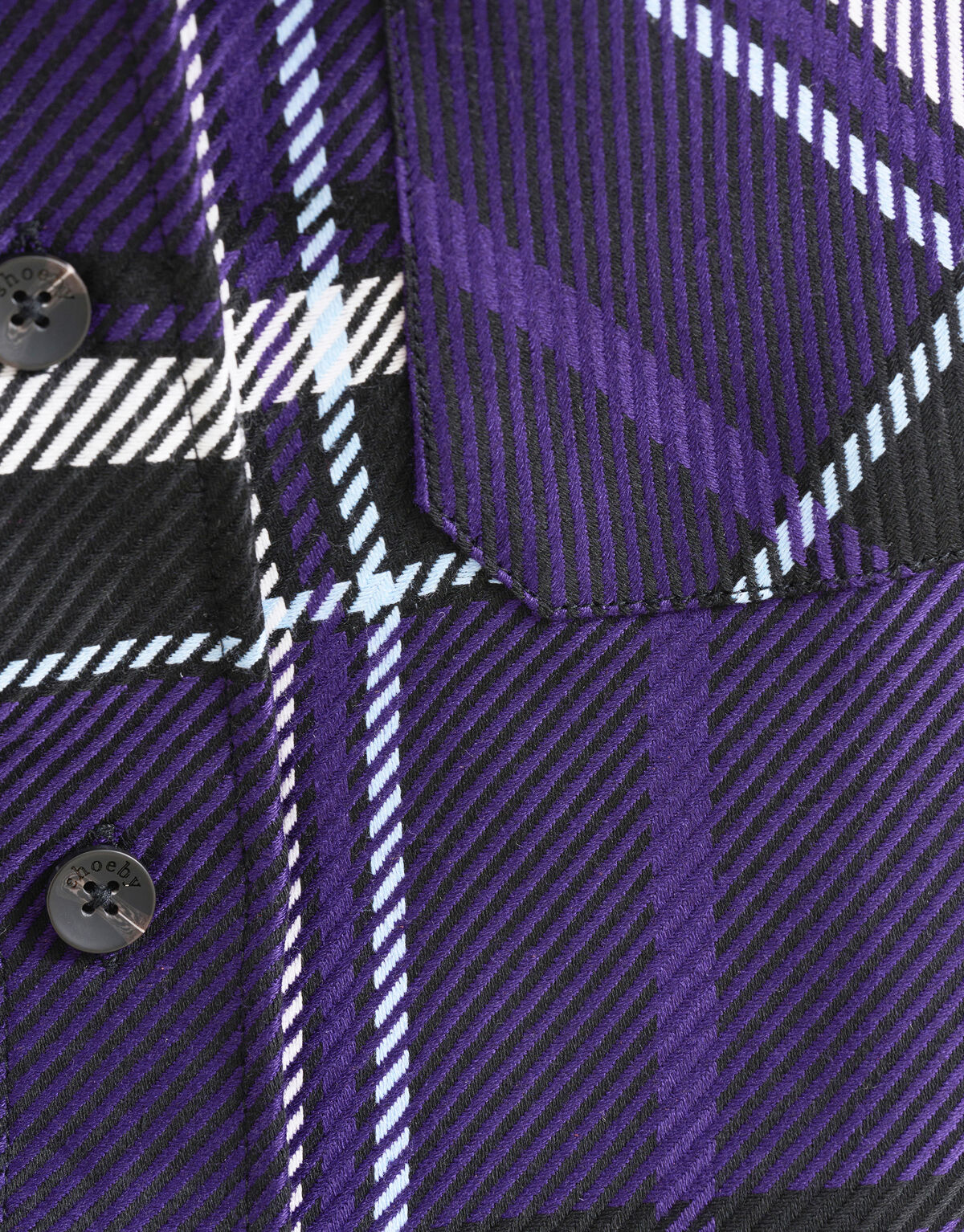 Ruiten Overshirt Paars SHOEBY MEN