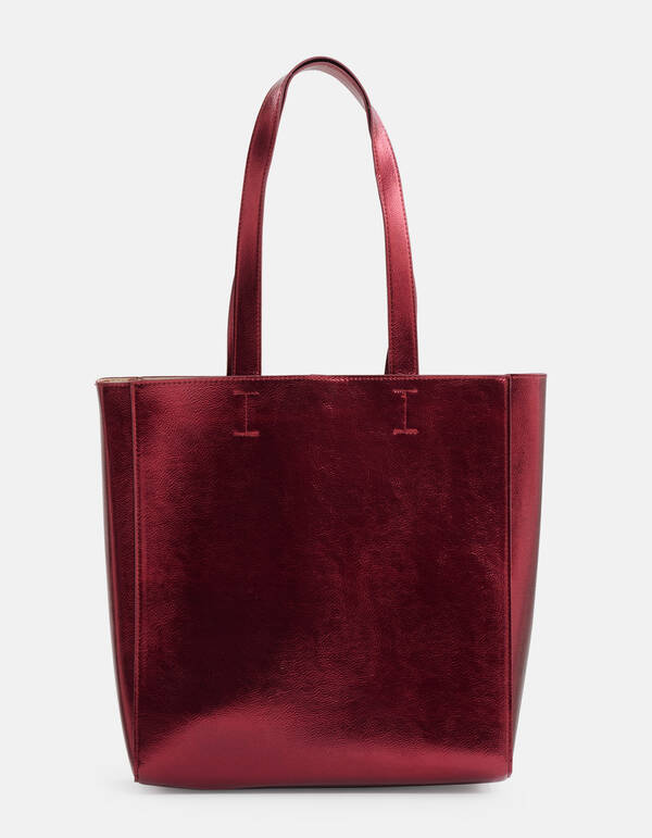 Metallic Shopper Tas Bordeaux SHOEBY ACCESSOIRES