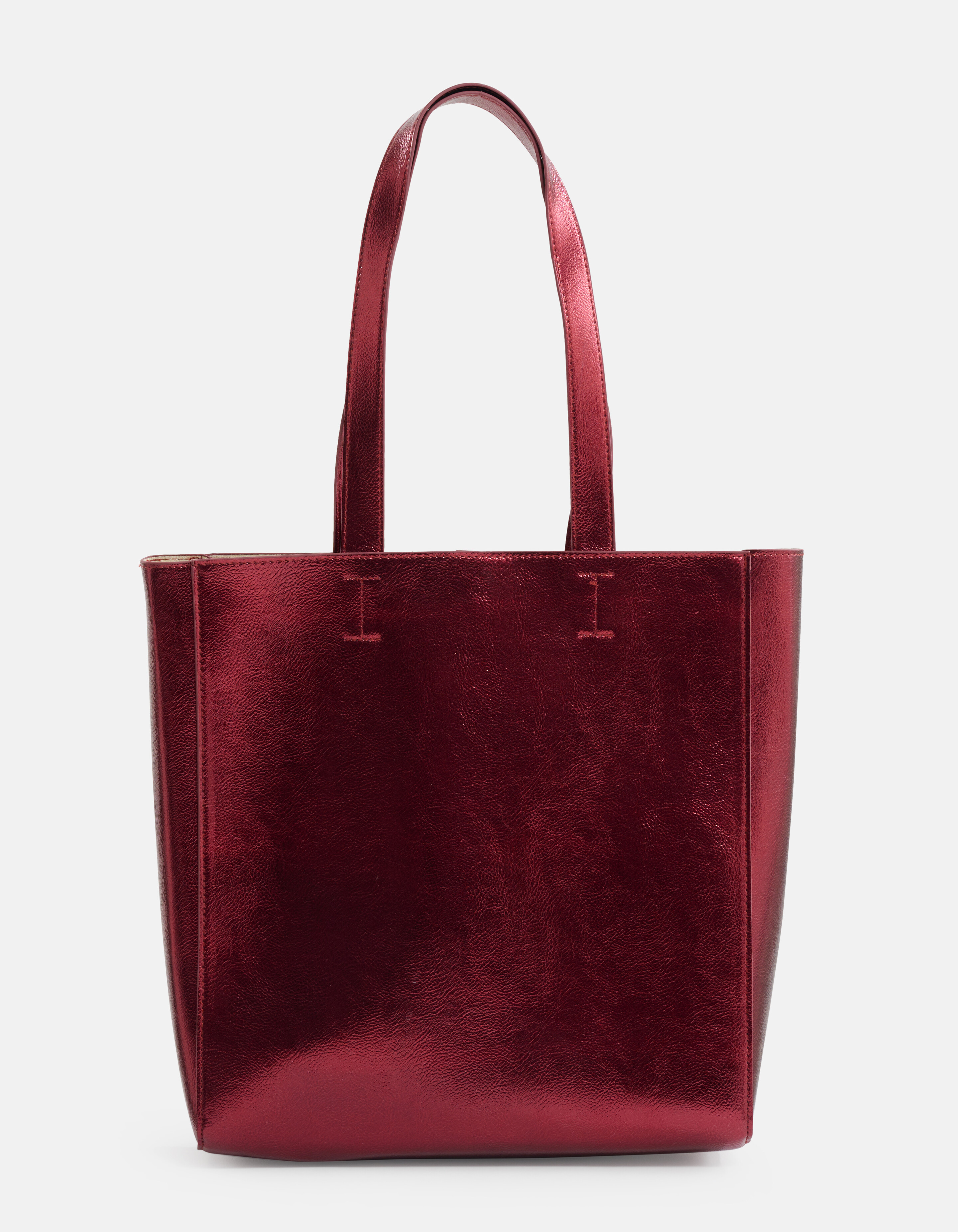 Metallic Shopper Tas Bordeaux SHOEBY ACCESSOIRES