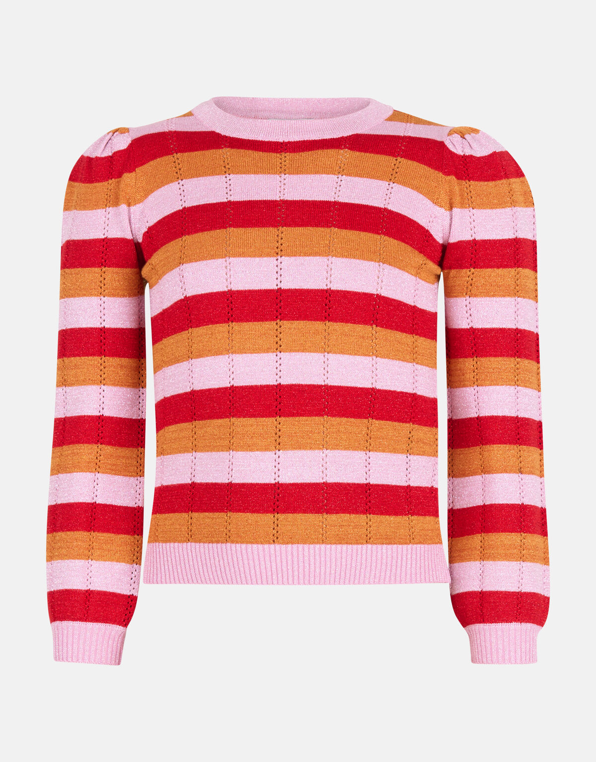 Gestreepte Glitter Trui Oranje SHOEBY GIRLS