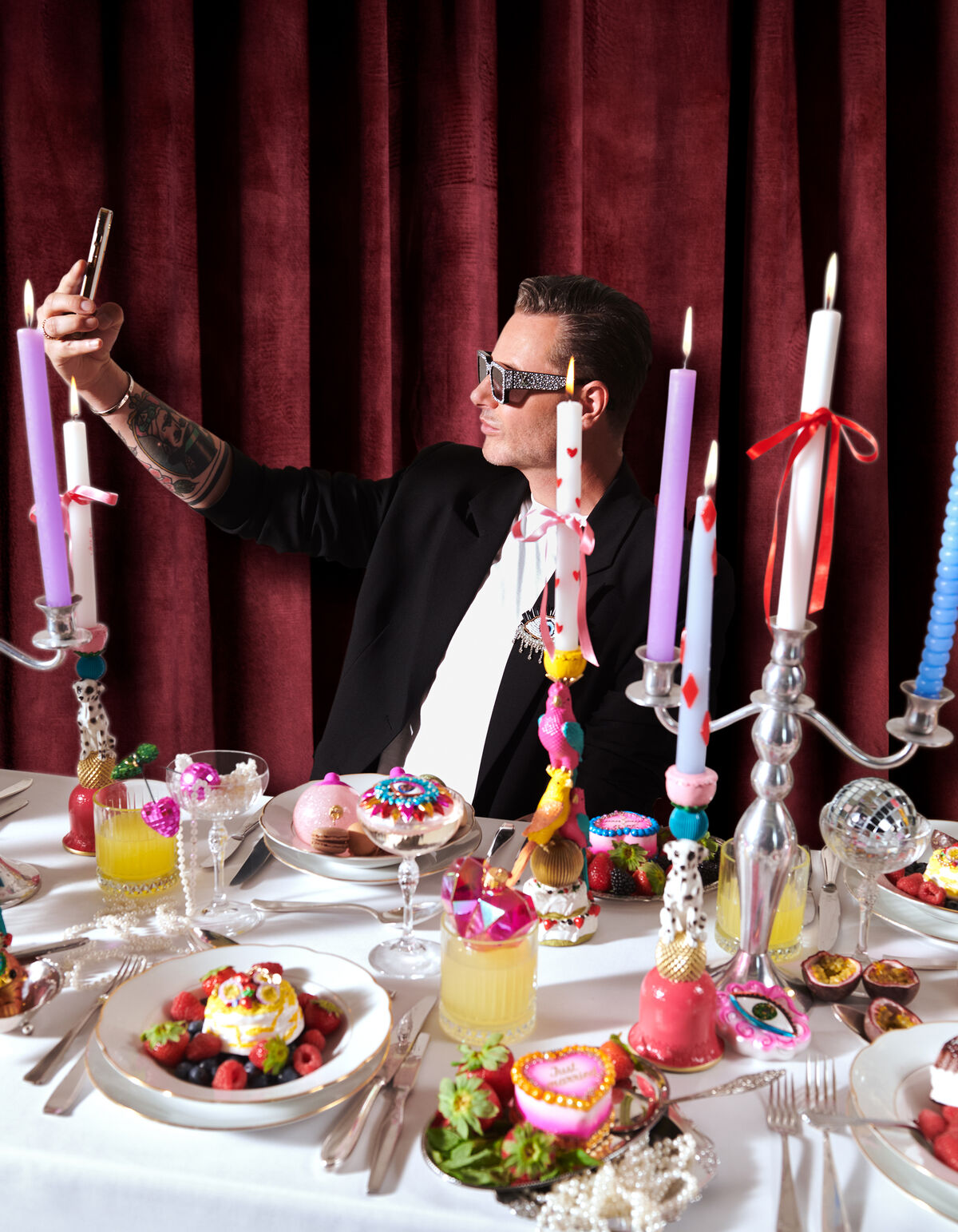 Smiley Kerstbal Roze By Fred SHOEBY ACCESSOIRES