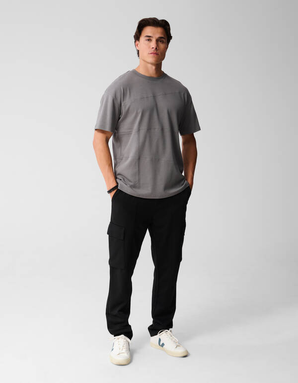 Mixed Lines Artwork T-shirt Donkergroen SHOEBY MEN