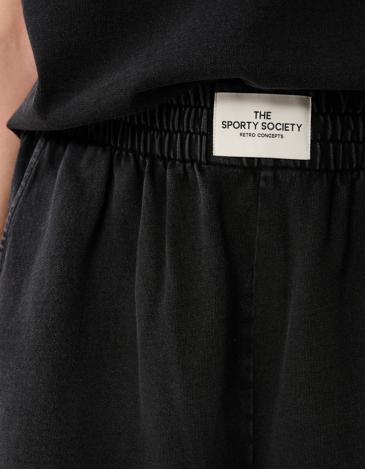 Washed Sweat Short Donkergrijs SHOEBY WOMEN