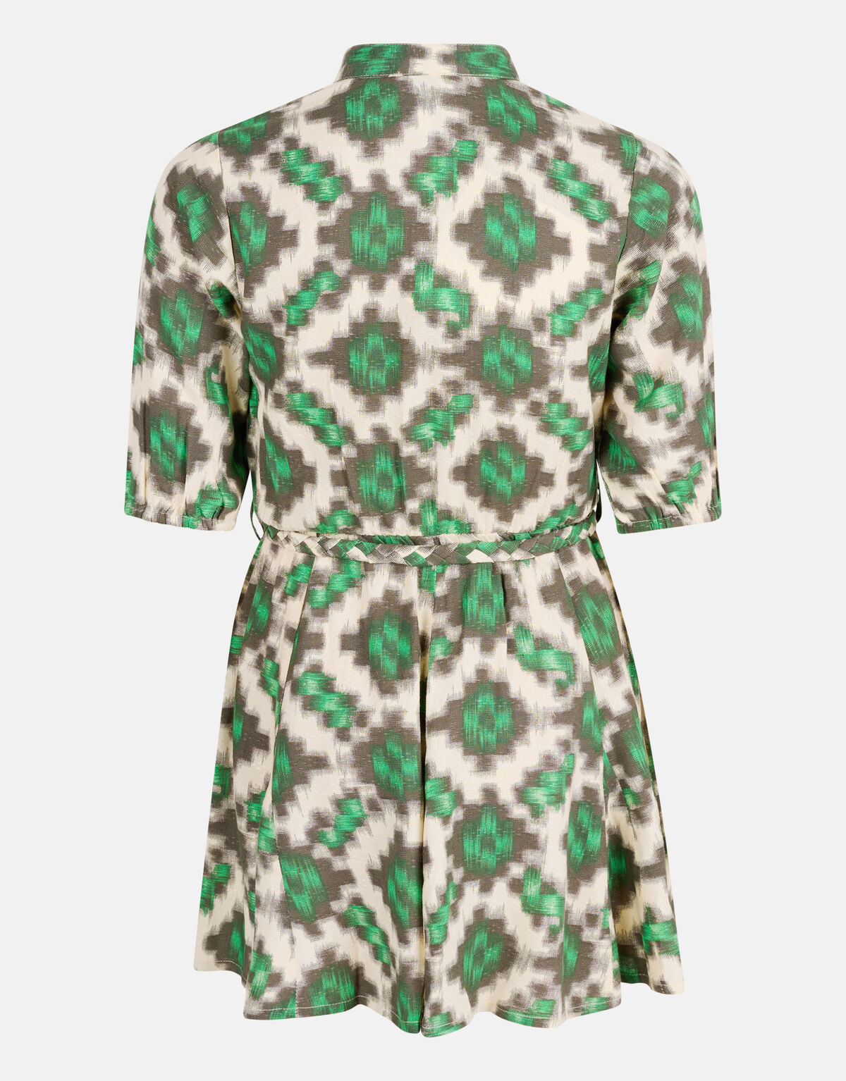 Grafische Jurk Gebroken Wit SHOEBY GIRLS