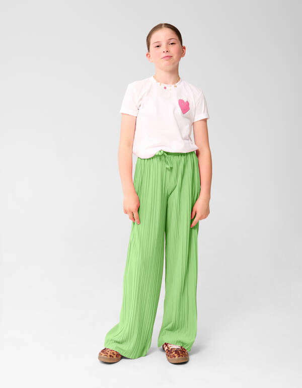 Pliss&eacute; Broek Lichtgroen SHOEBY GIRLS