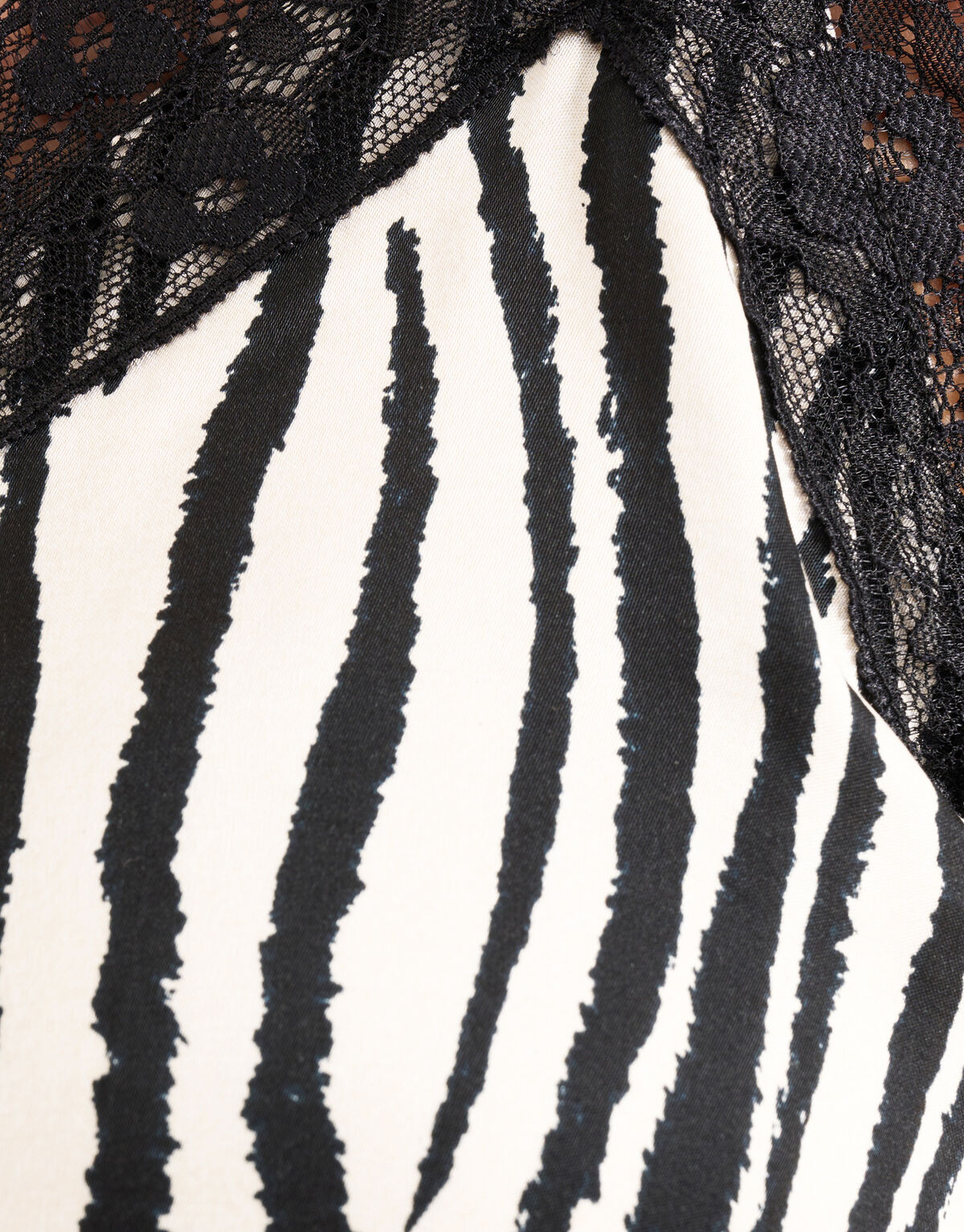 Zebra Printed Singlet Zwart/Wit SHOEBY WOMEN