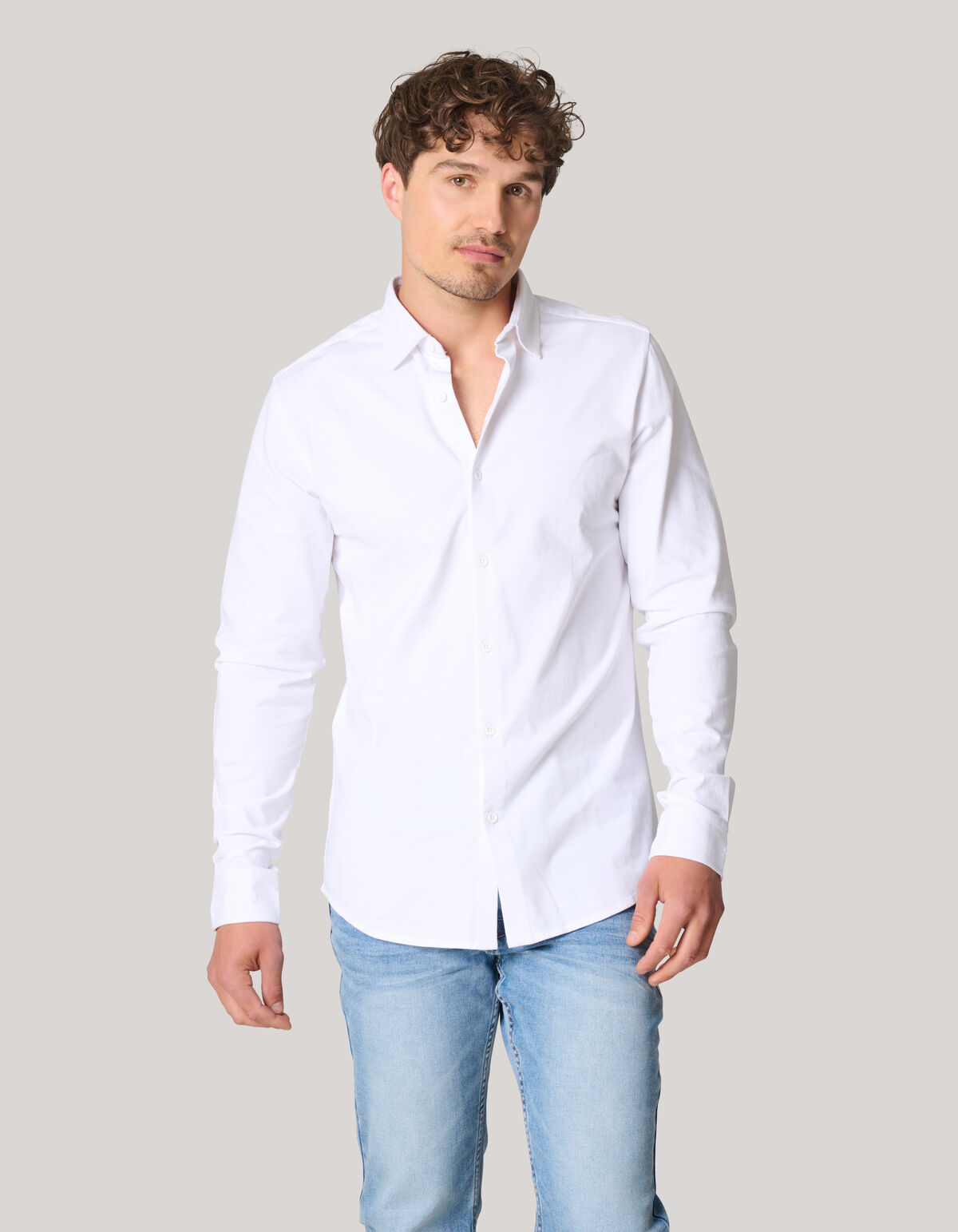 Jersey T-shirt Wit SHOEBY MEN