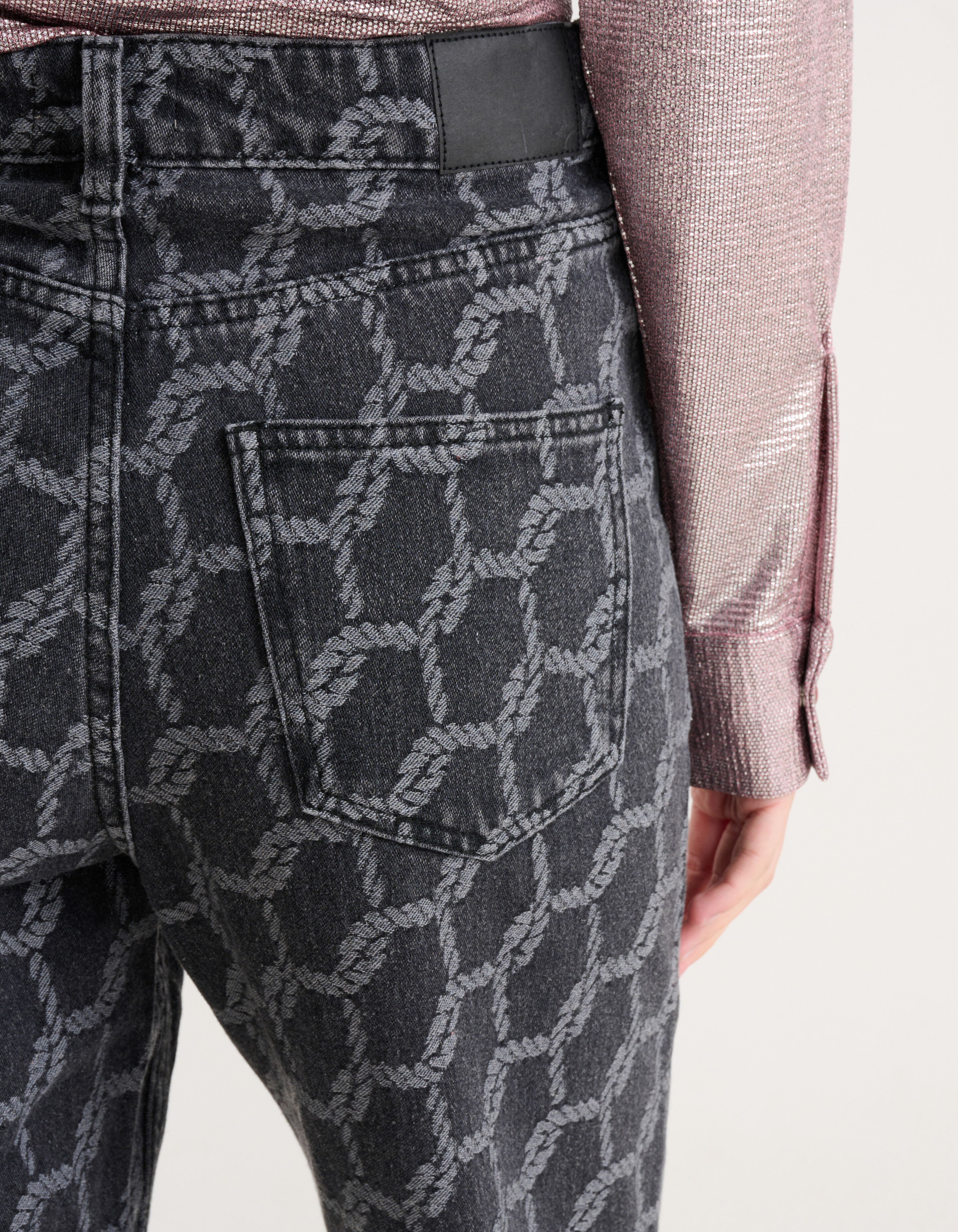 Printed Straight Jeans Zwart L33 SHOEBY WOMEN
