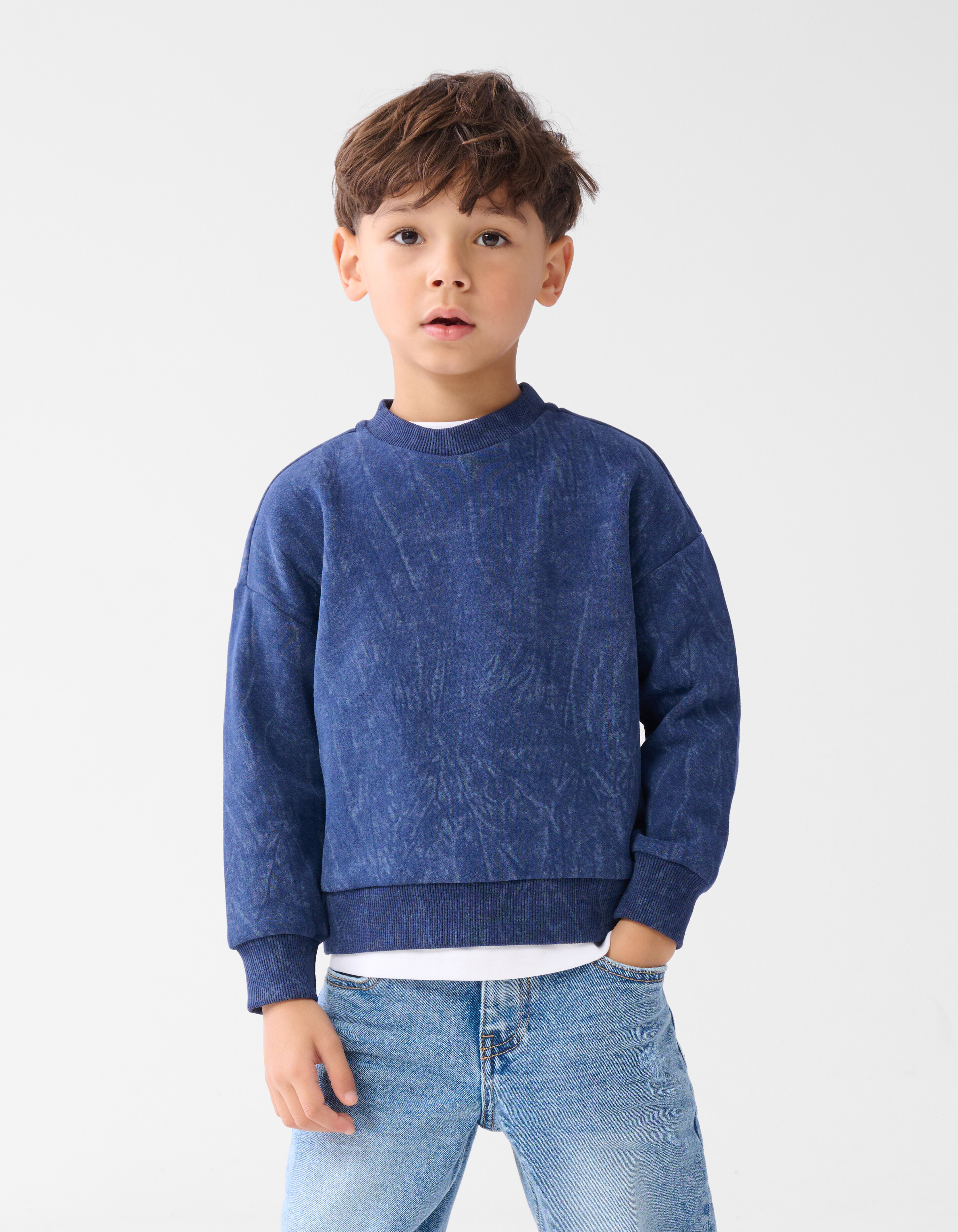 Printed Sweater Donkerblauw SHOEBY BOYS