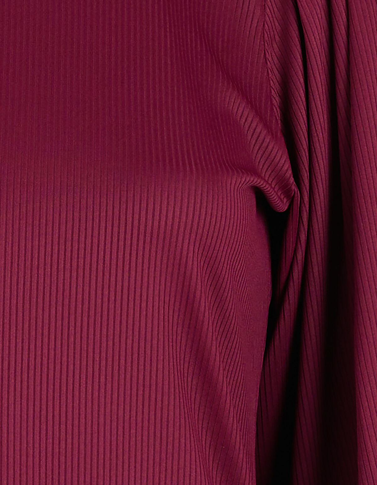 Rib Jersey Lange Mouwen T-shirt Donkerrood SHOEBY WOMEN