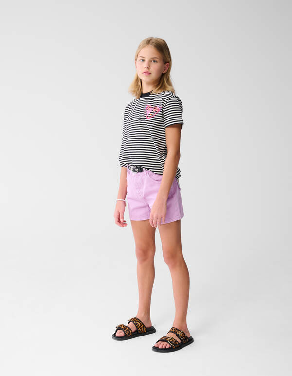 Palmboom Artwork T-shirt Zwart/Wit SHOEBY GIRLS