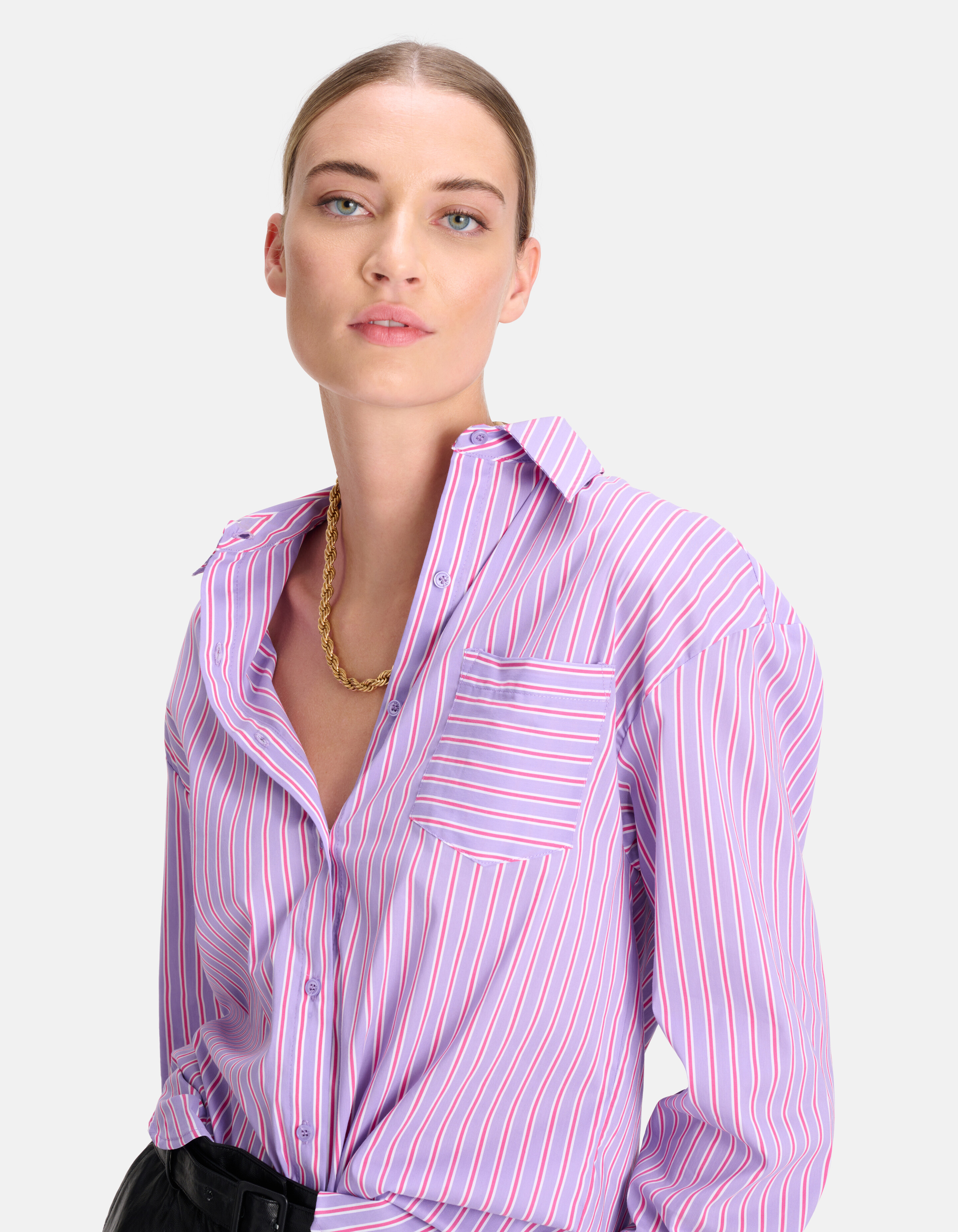 Gestreepte Blouse Paars SHOEBY WOMEN