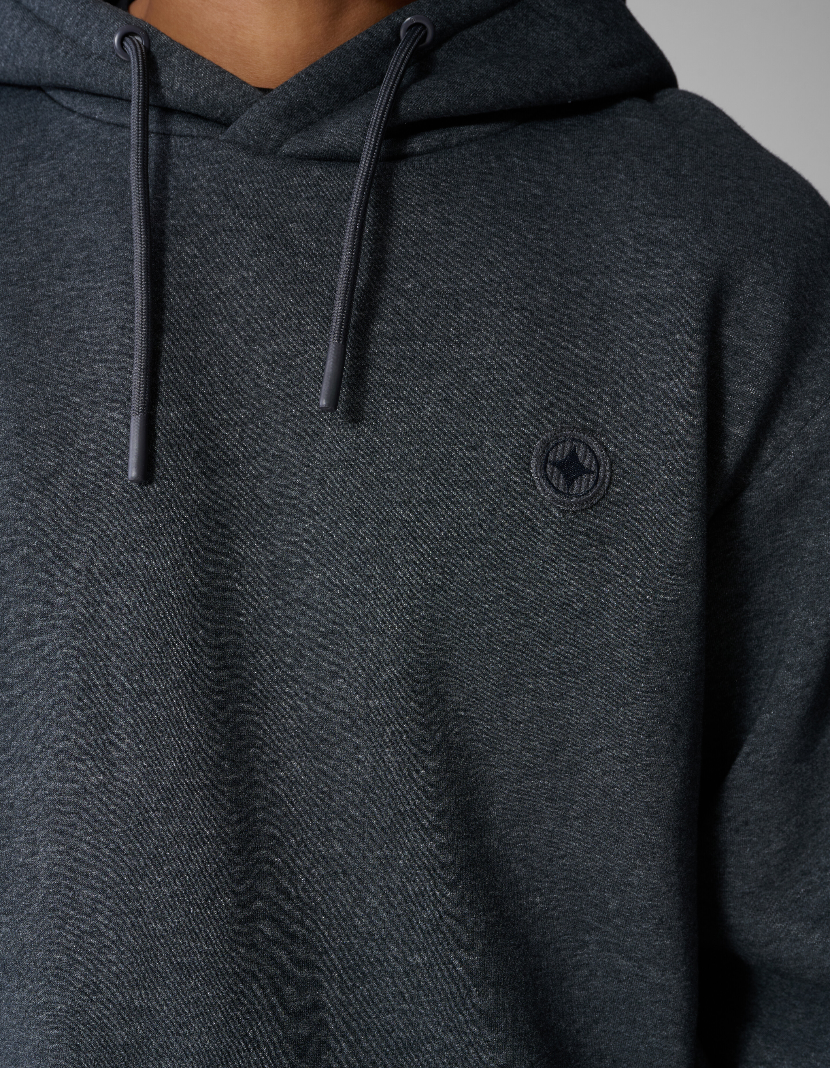 Embroidery Hoodie Donkergrijs SHOEBY MEN
