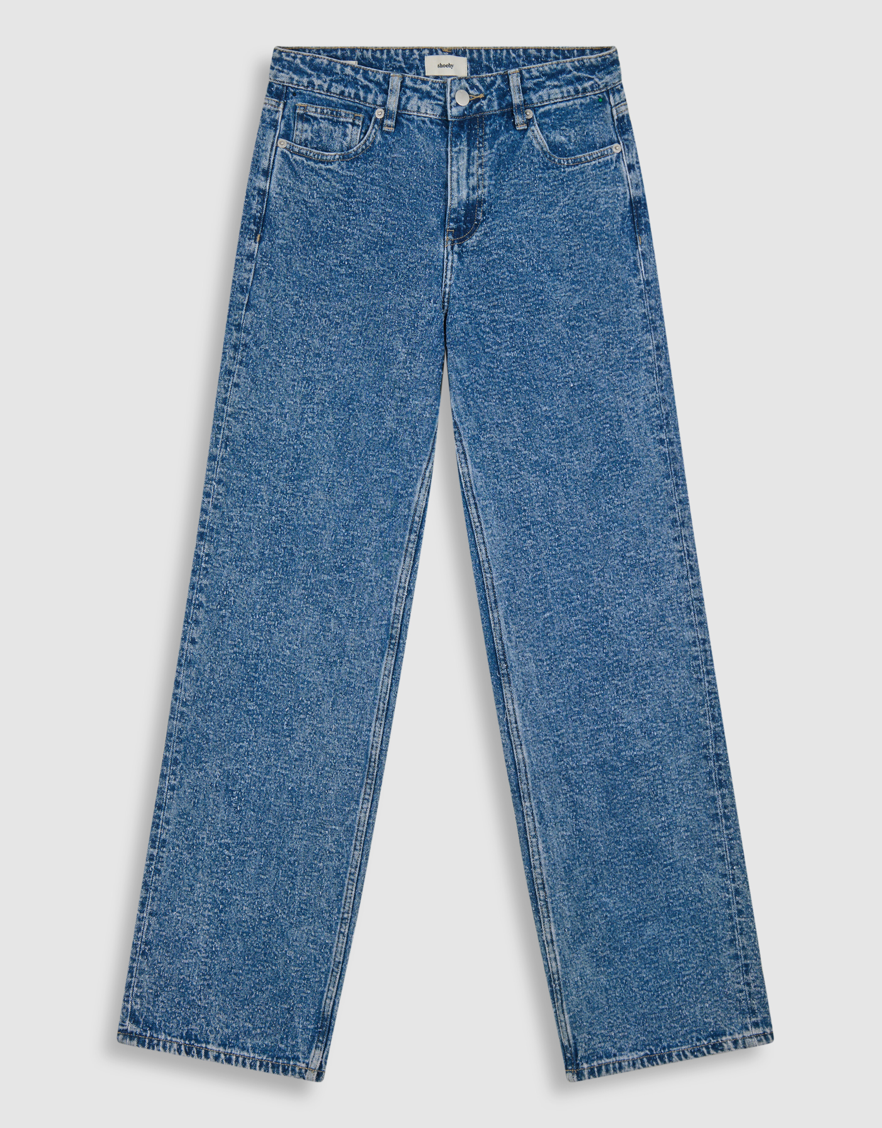 Structuur Wide Leg Jeans Mediumstone SHOEBY WOMEN