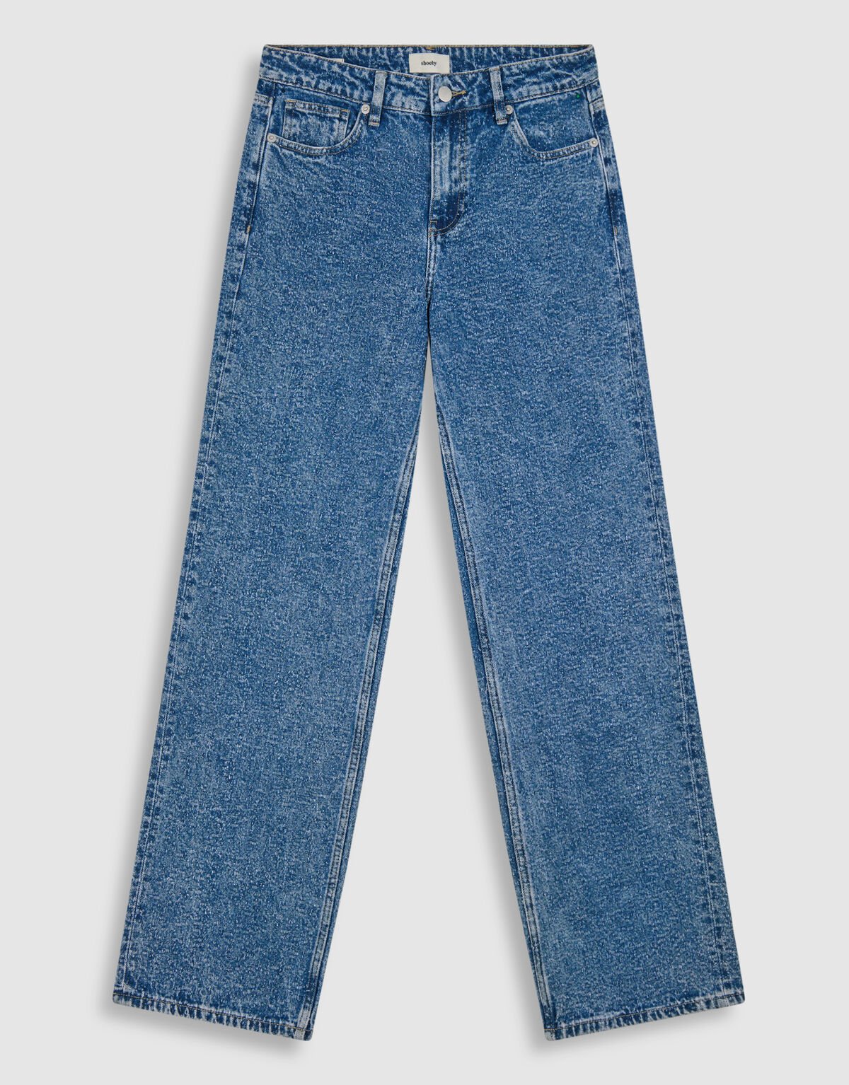 Structuur Wide Leg Jeans Mediumstone SHOEBY WOMEN