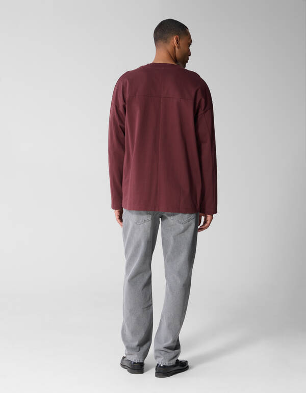 Basis Relaxed Fit Longsleeve Rood SHOEBY MEN