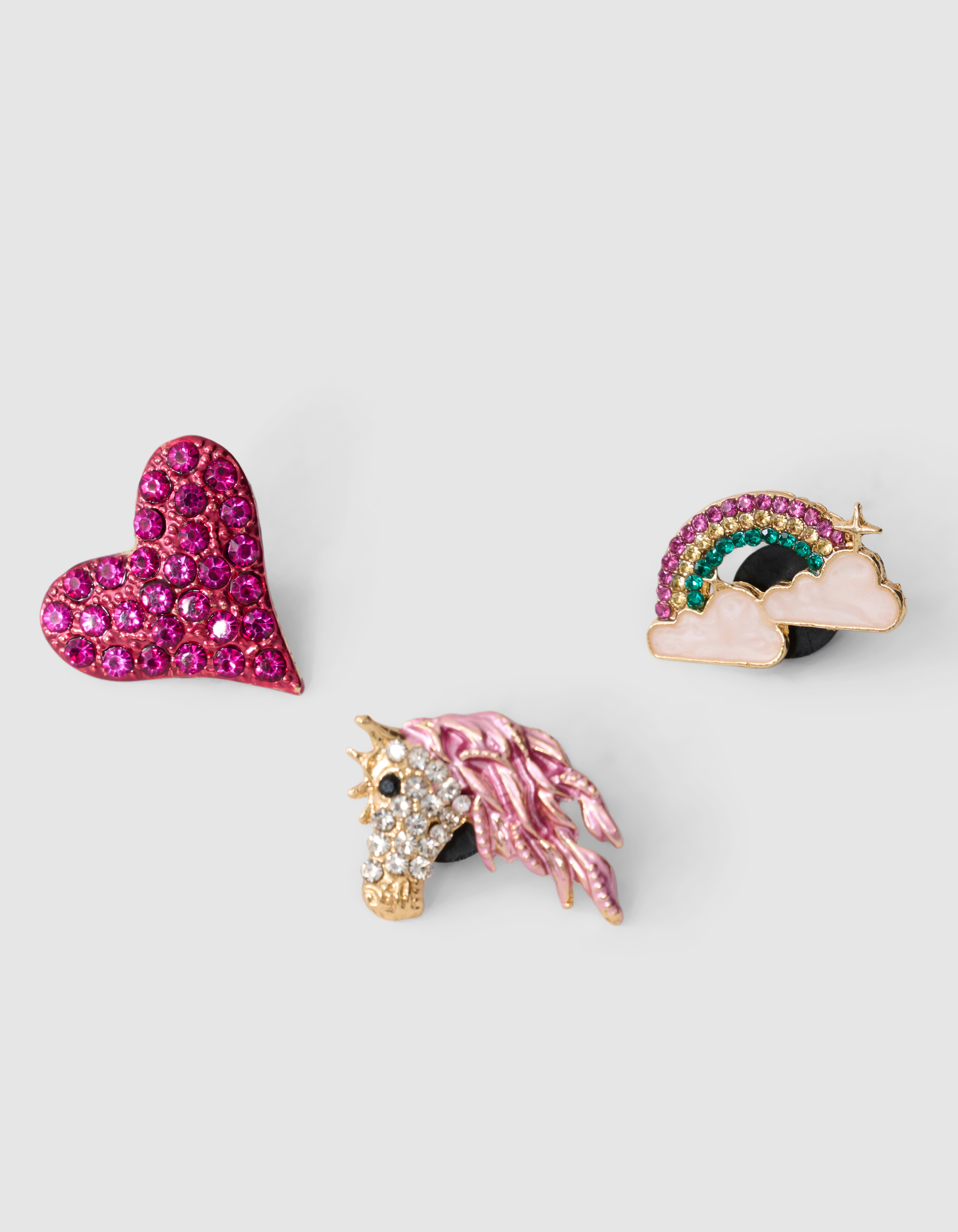 Smile Strass Broche Set Roze SHOEBY ACCESSOIRES