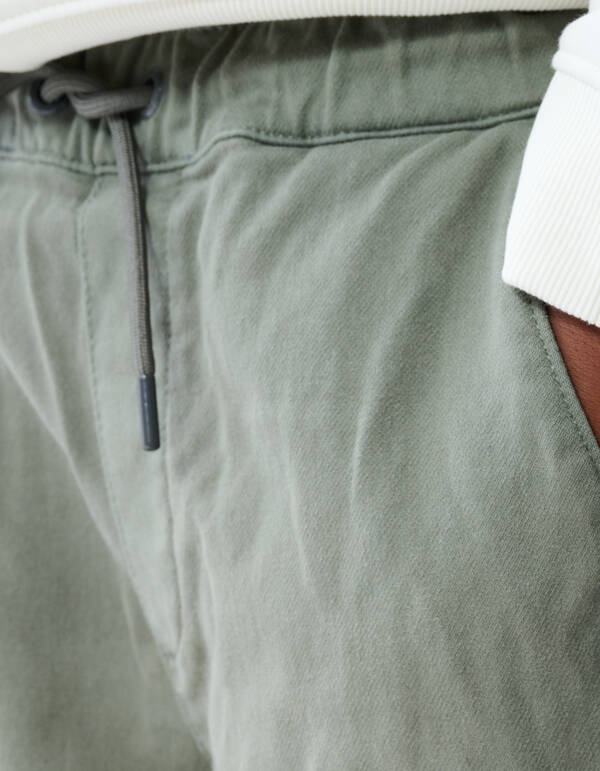 Loose Fit Jog Cargo Broek Khaki SHOEBY BOYS