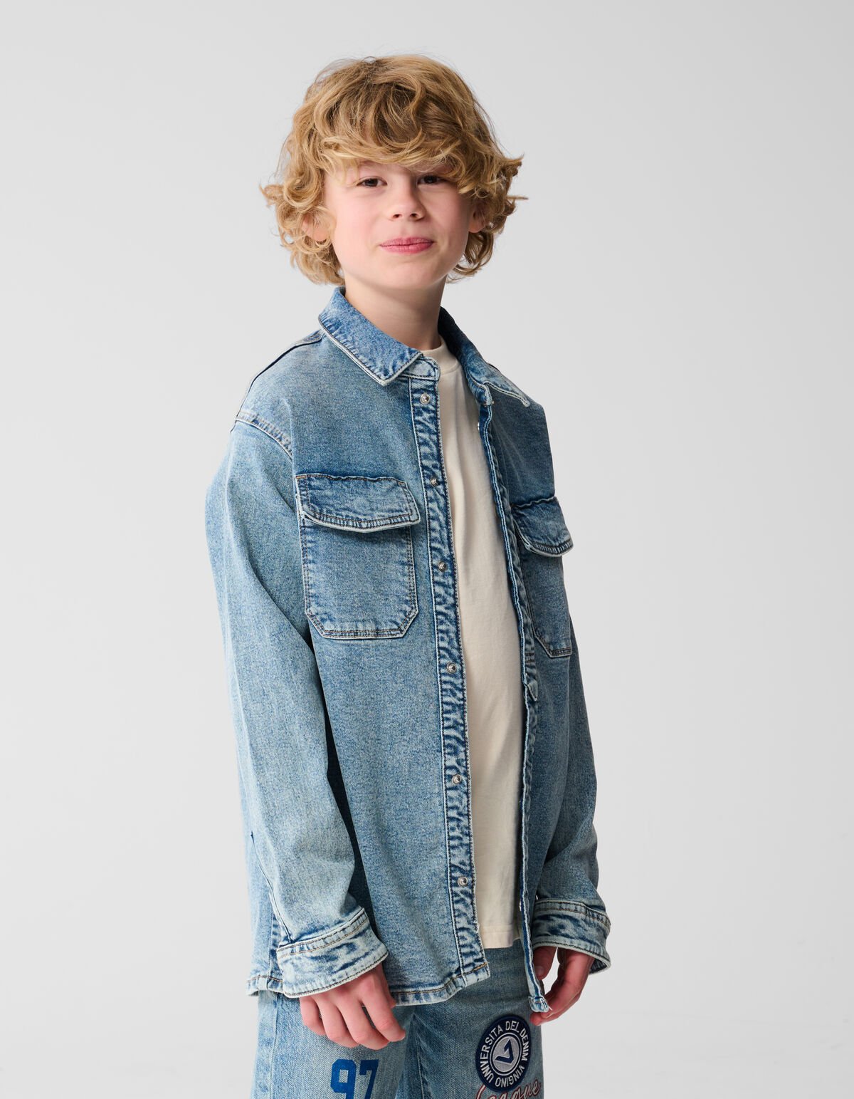 Denim Overshirt Lichtblauw SHOEBY BOYS