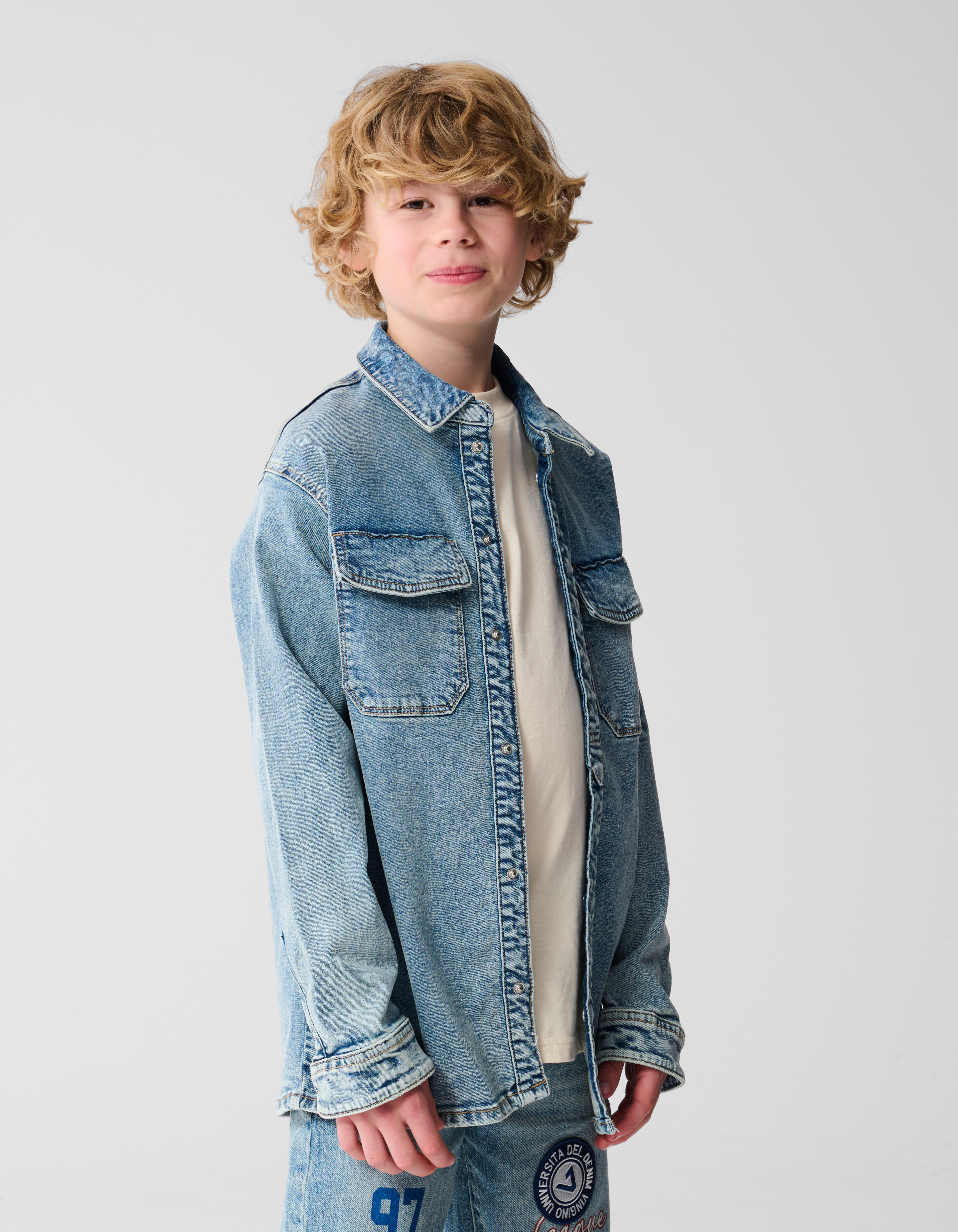 Denim Overshirt Lichtblauw SHOEBY BOYS